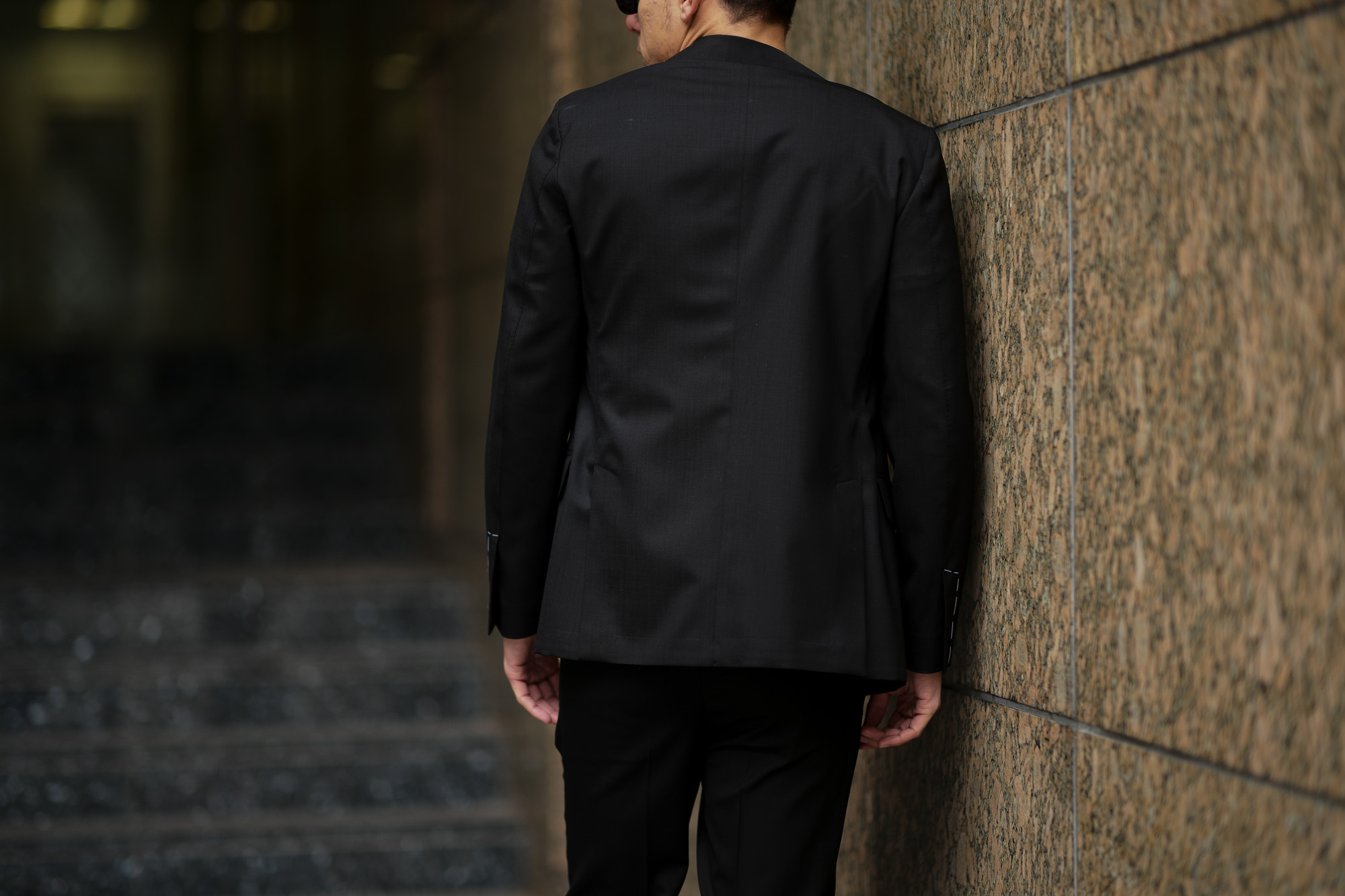 LARDINI (ラルディーニ) EASY WEAR (イージーウエア) Pakkaburu Suit (パッカブル スーツ) トロピカルウール パッカブル ストレッチ スーツ BLACK (ブラック・306) made in italy (イタリア製) 2019 春夏新作 愛知　名古屋 altoediritto アルトエデリット