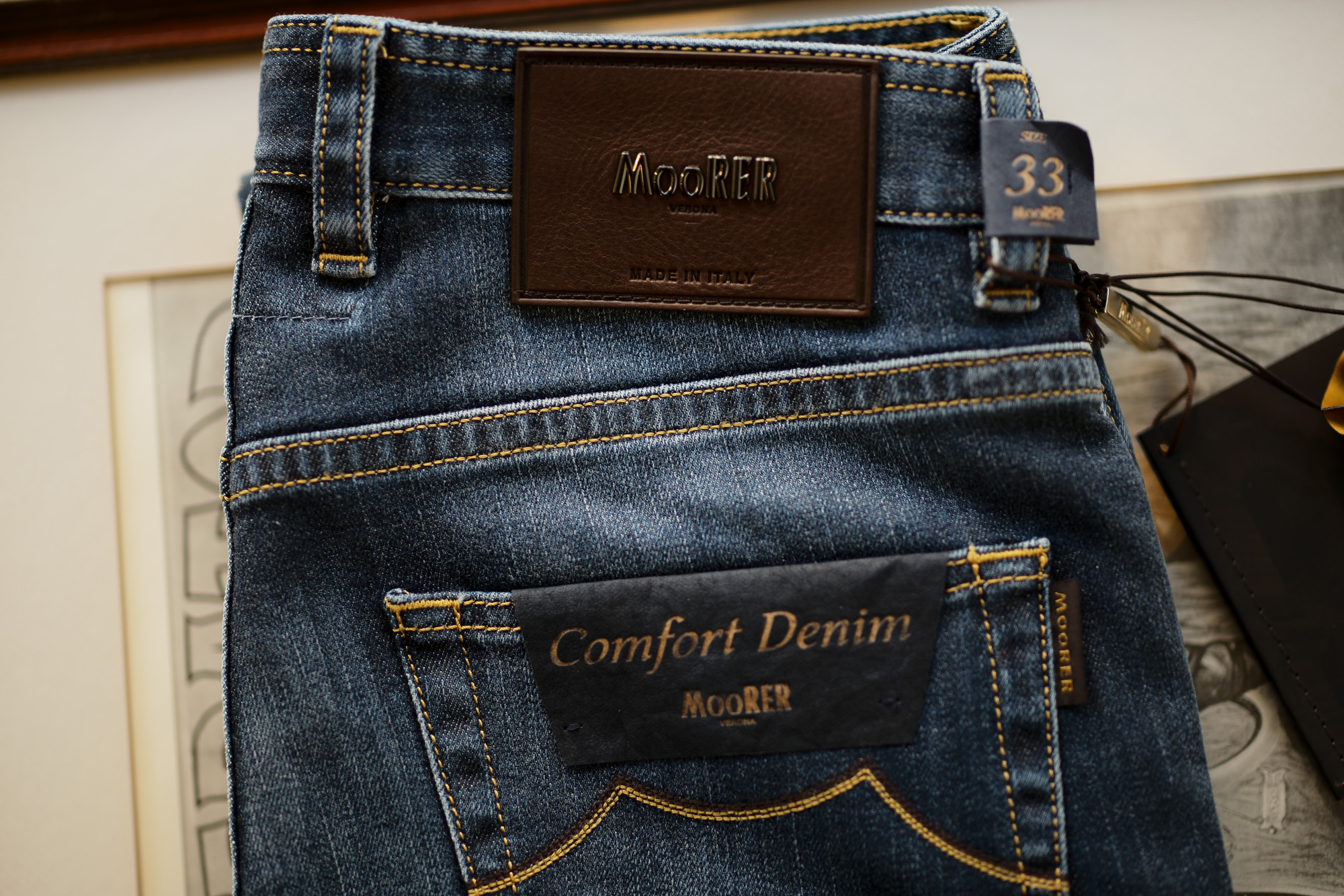 MOORER (ムーレー) GIOTTO (ジオット) Japanese Fabric Comfort Denim (コンフォートデニム) ストレッチ ジーンズ デニムパンツ BLUE (ブルー・76) Made in italy (イタリア製) 2019 秋冬新作 【ご予約受付中】 Alto e Diritto altoediritto アルトエデリット