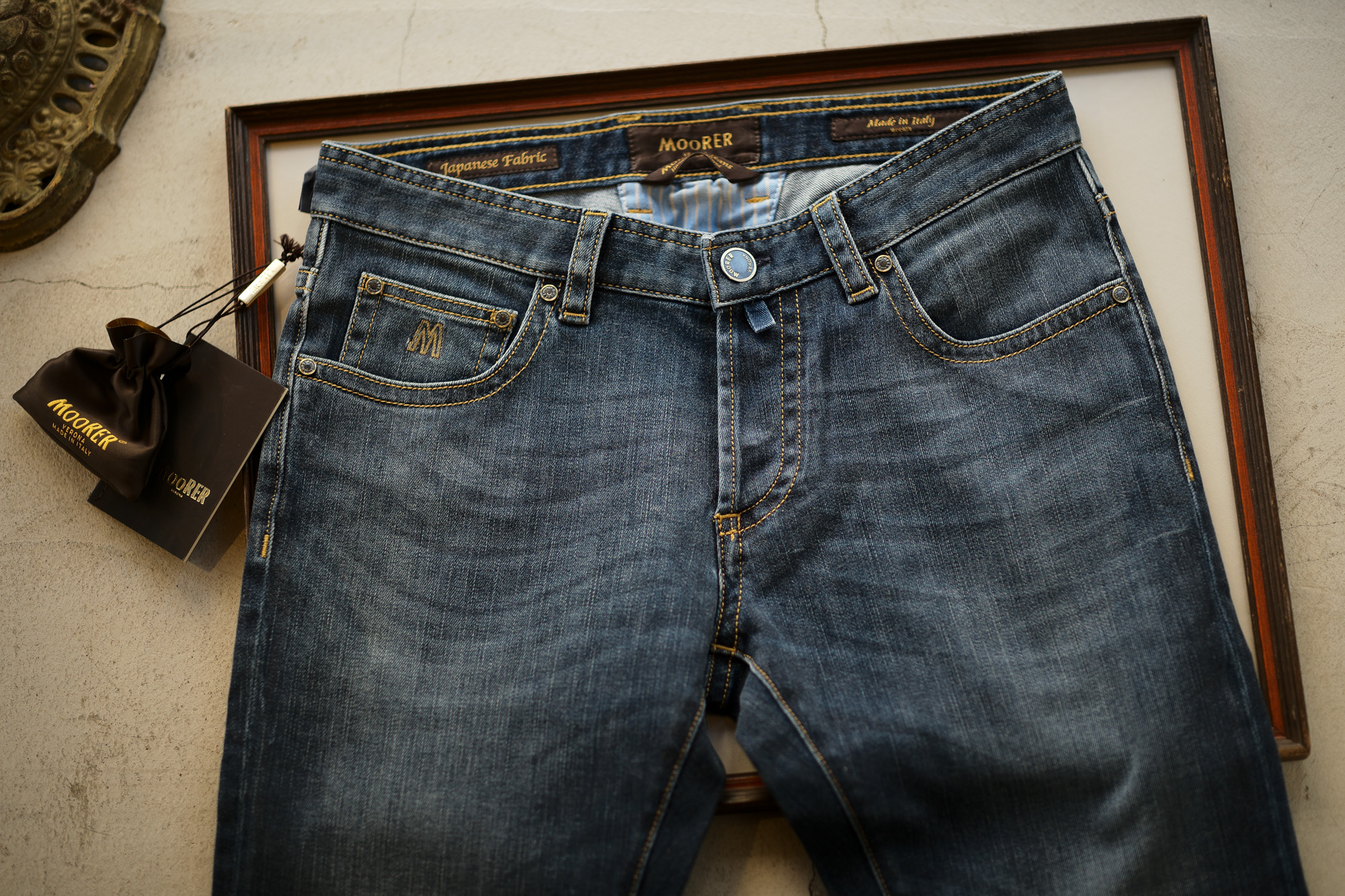 MOORER (ムーレー) GIOTTO (ジオット) Japanese Fabric Comfort Denim (コンフォートデニム) ストレッチ ジーンズ デニムパンツ BLUE (ブルー・76) Made in italy (イタリア製) 2019 秋冬新作 【ご予約受付中】 Alto e Diritto altoediritto アルトエデリット