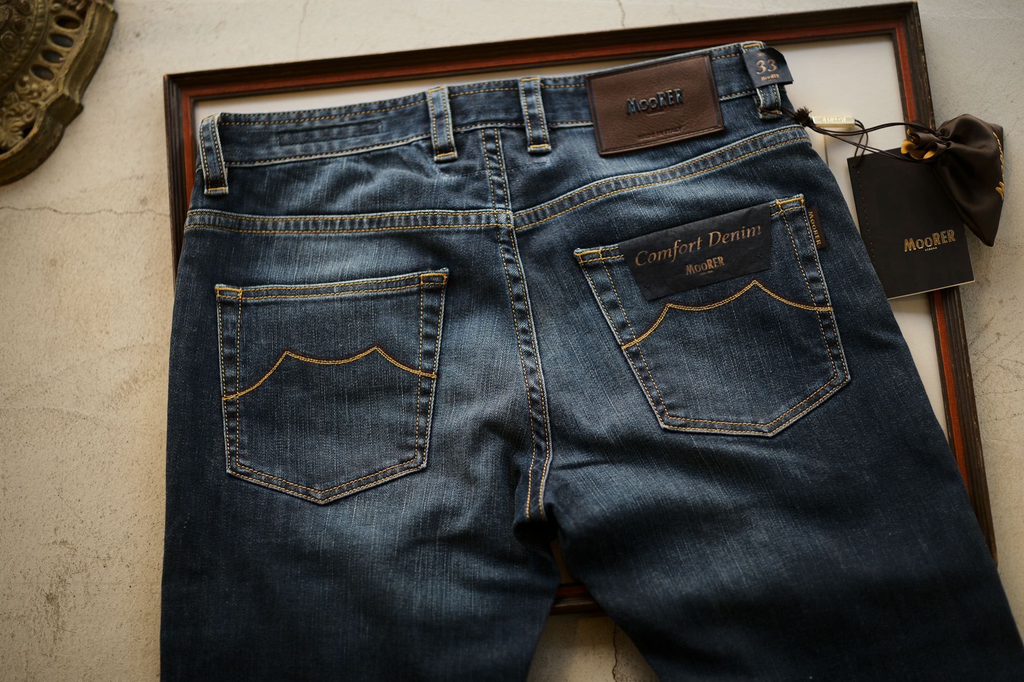 MOORER (ムーレー) GIOTTO (ジオット) Japanese Fabric Comfort Denim (コンフォートデニム) ストレッチ ジーンズ デニムパンツ BLUE (ブルー・76) Made in italy (イタリア製) 2019 秋冬新作 【ご予約受付中】 Alto e Diritto altoediritto アルトエデリット