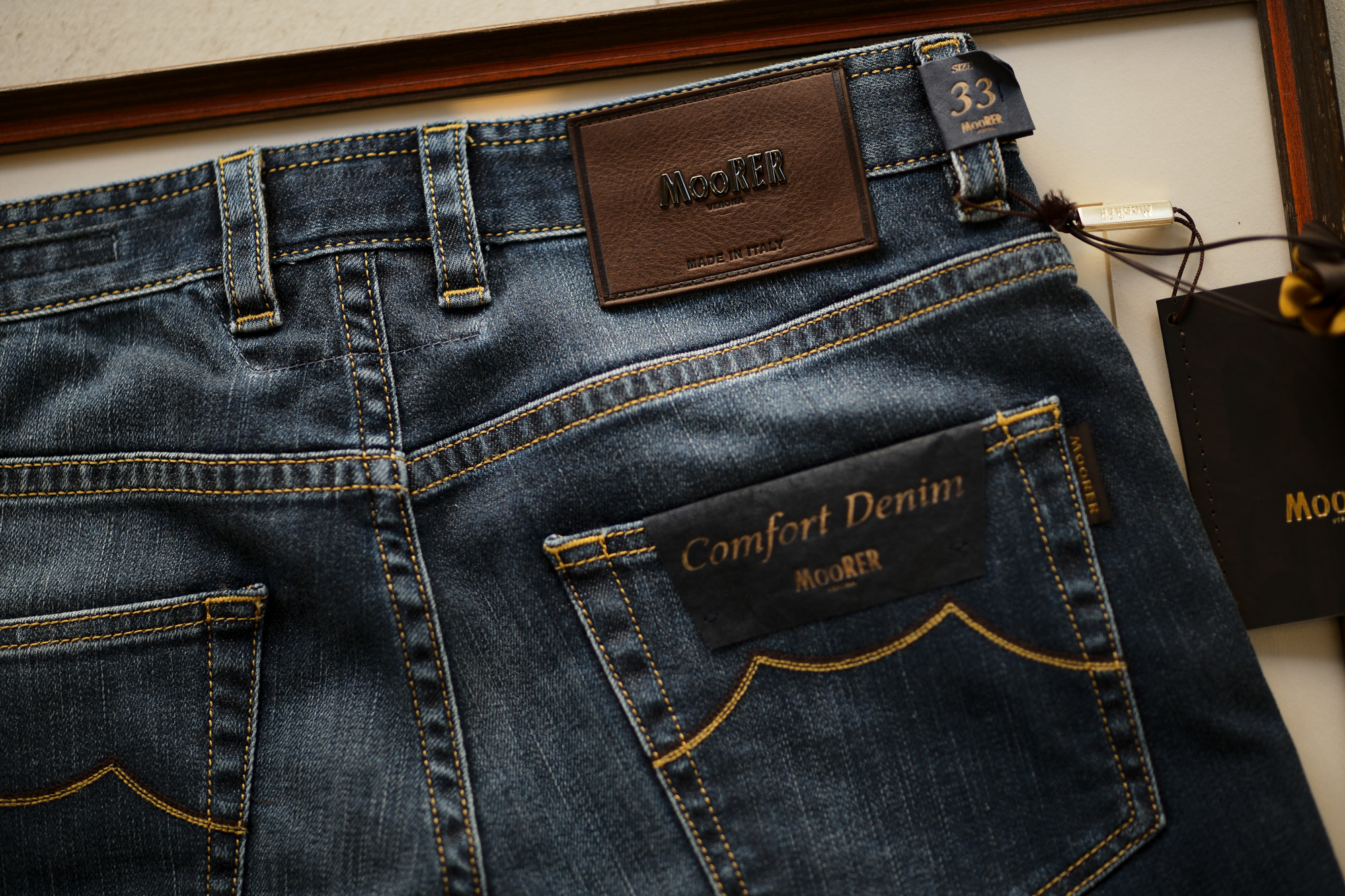 MOORER (ムーレー) GIOTTO (ジオット) Japanese Fabric Comfort Denim (コンフォートデニム) ストレッチ ジーンズ デニムパンツ BLUE (ブルー・76) Made in italy (イタリア製) 2019 秋冬新作 【ご予約受付中】 Alto e Diritto altoediritto アルトエデリット