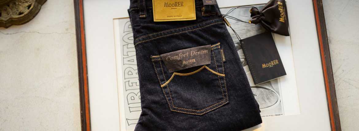 MOORER (ムーレー) GIOTTO (ジオット) Japanese Fabric Comfort Denim (コンフォートデニム) ストレッチ ジーンズ デニムパンツ INDIGO (インディゴ・78) Made in italy (イタリア製) 2019 秋冬新作 【ご予約受付中】 Alto e Diritto altoediritto アルトエデリット