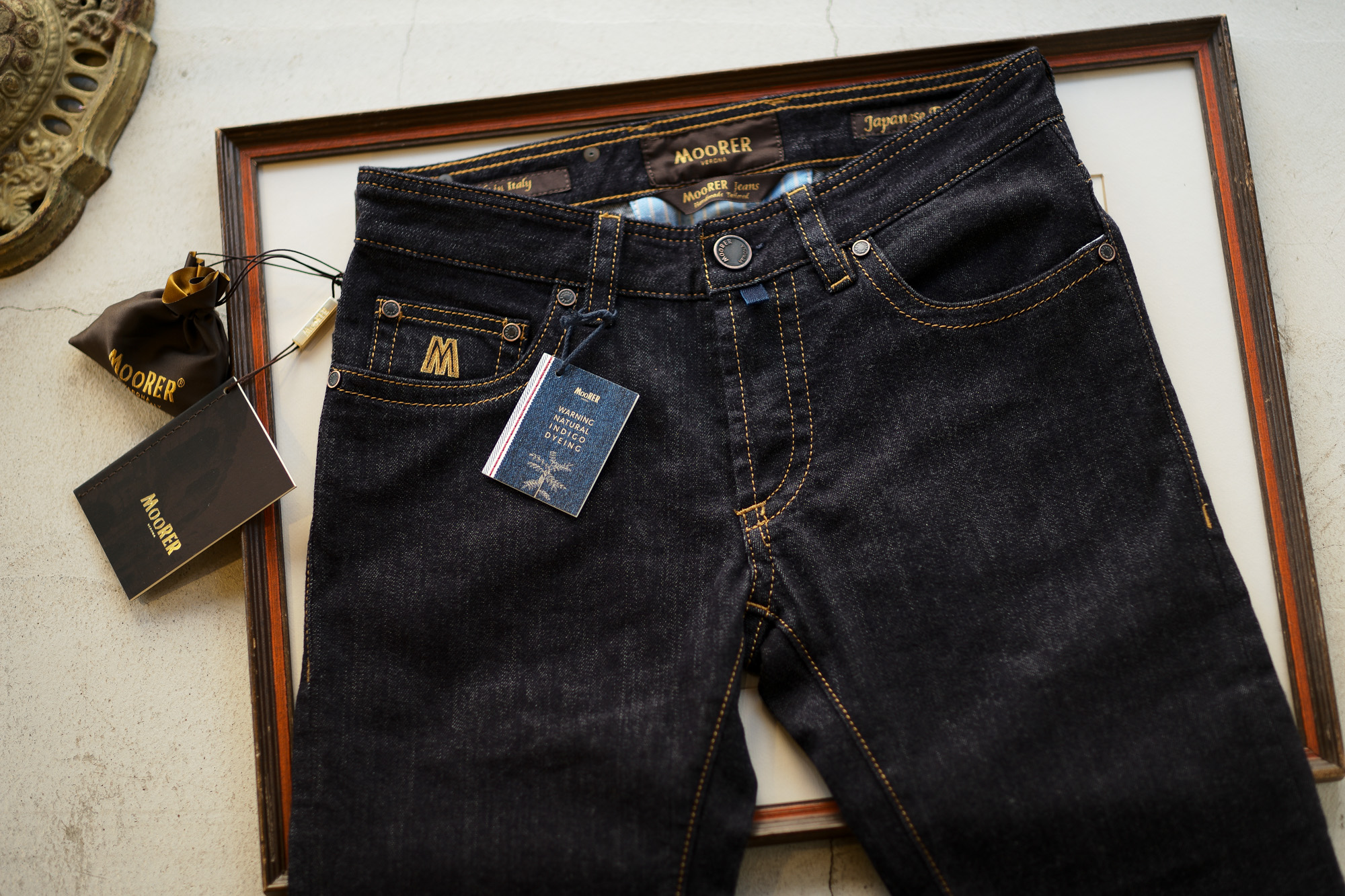 MOORER (ムーレー) GIOTTO (ジオット) Japanese Fabric Comfort Denim (コンフォートデニム) ストレッチ ジーンズ デニムパンツ INDIGO (インディゴ・78) Made in italy (イタリア製) 2019 秋冬新作 【ご予約受付中】 Alto e Diritto altoediritto アルトエデリット