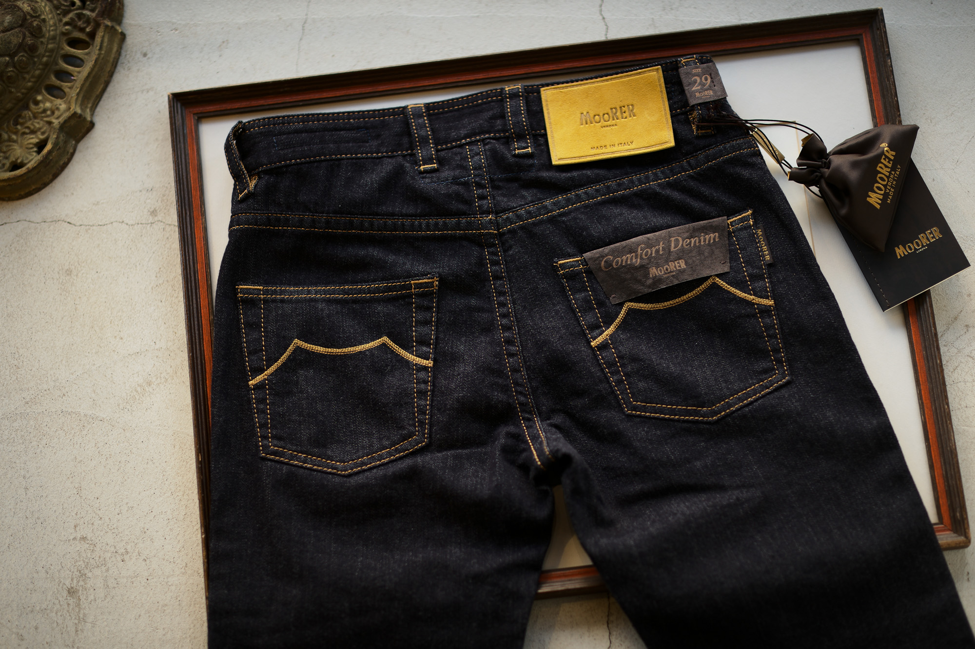 MOORER (ムーレー) GIOTTO (ジオット) Japanese Fabric Comfort Denim (コンフォートデニム) ストレッチ ジーンズ デニムパンツ INDIGO (インディゴ・78) Made in italy (イタリア製) 2019 秋冬新作 【ご予約受付中】 Alto e Diritto altoediritto アルトエデリット