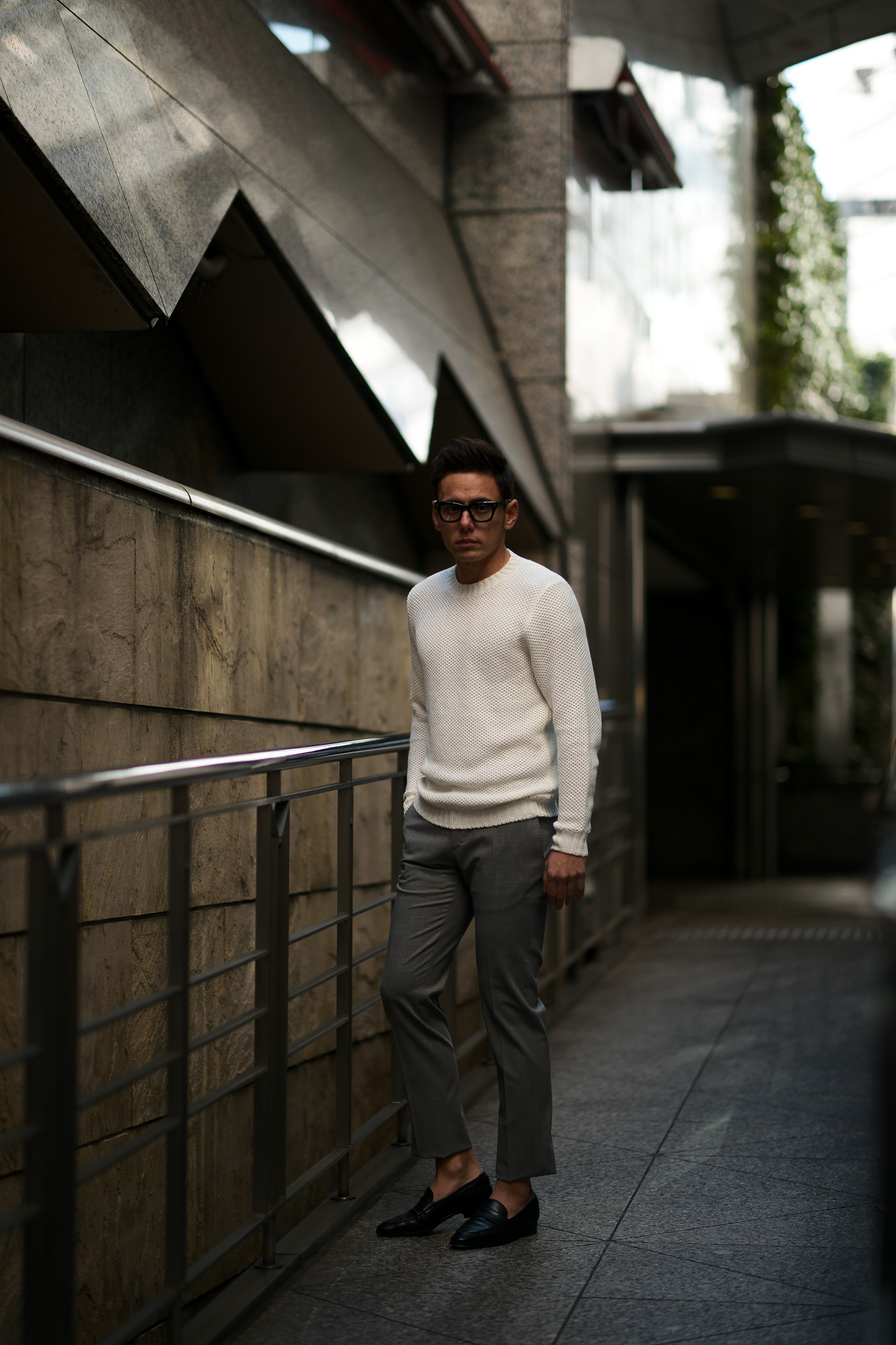 Settefili Cashmere (セッテフィーリ カシミア) Girocollo Nido D Ape (メッシュ クルーネック セーター) リネンコットン サマーニット セーター OFF WHITE (オフホワイト・MA05)  made in italy (イタリア製) 2019 春夏新作 settefilicashmere セッテフィーリカシミア 愛知 名古屋 東京 大阪 alto e diritto アルトエデリット