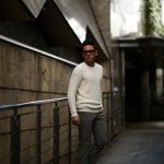 Settefili Cashmere (セッテフィーリ カシミア) Girocollo Nido D Ape (メッシュ クルーネック セーター) リネンコットン サマーニット セーター OFF WHITE (オフホワイト・MA05)  made in italy (イタリア製) 2019 春夏新作のイメージ