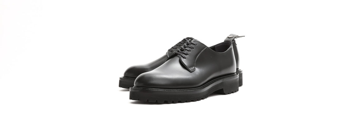 WH (ダブルエイチ) WHS-0010 Plane Toe Shoes (干場氏 スペシャル) Birdie Last (バーディラスト) ANNONAY Vocalou Calf Leather プレーントゥシューズ BLACK (ブラック) MADE IN JAPAN (日本製) 2019 春夏　【ご予約受付中】 愛知 名古屋 alto e diritto altoediritto アルトエデリット