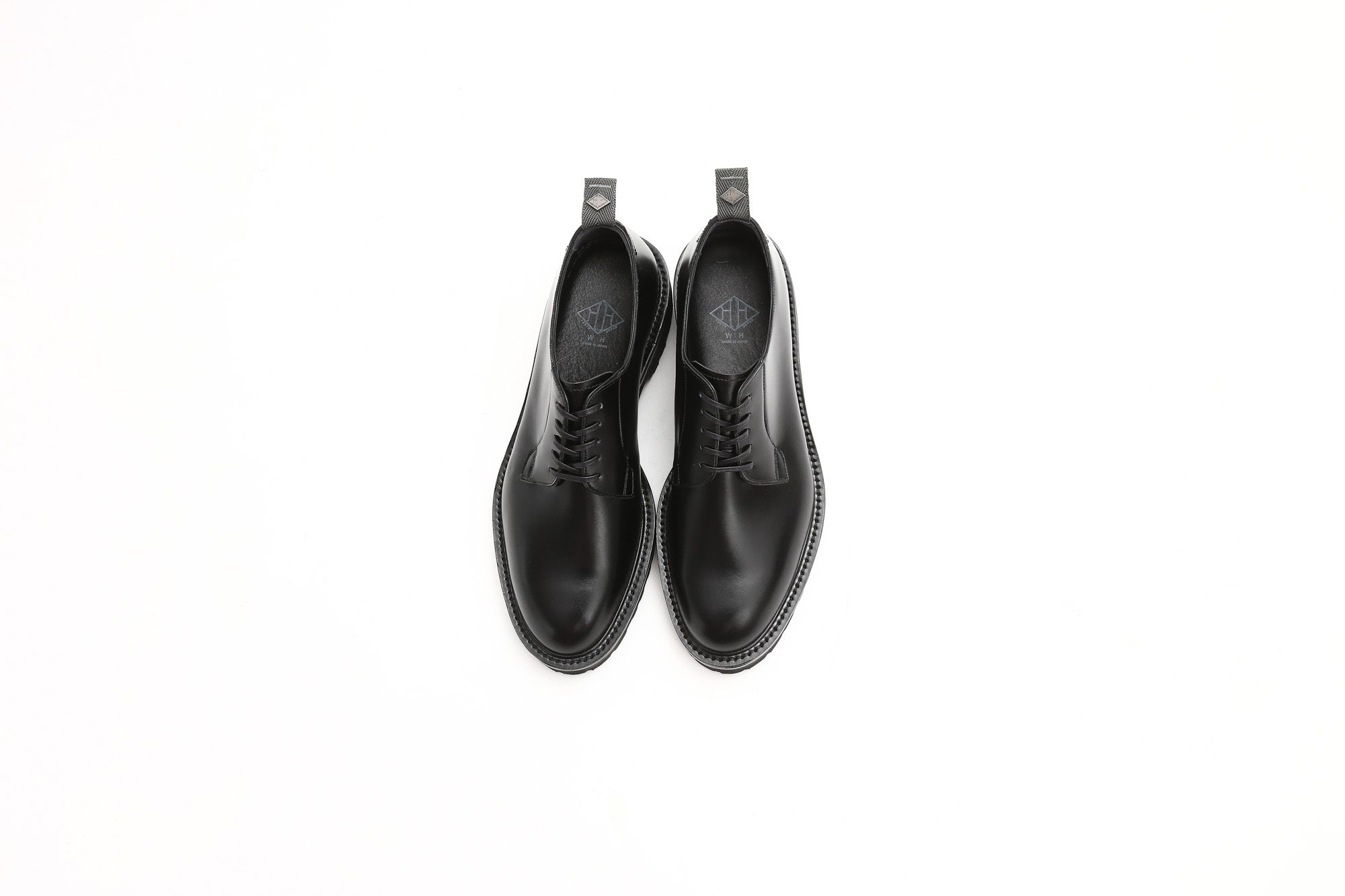 WH (ダブルエイチ) WHS-0010 Plane Toe Shoes (干場氏 スペシャル) Birdie Last (バーディラスト) ANNONAY Vocalou Calf Leather プレーントゥシューズ BLACK (ブラック) MADE IN JAPAN (日本製) 2019 春夏　【ご予約受付中】 愛知 名古屋 alto e diritto altoediritto アルトエデリット