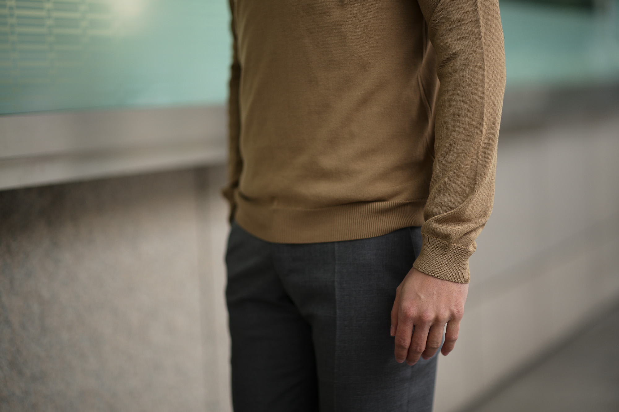 ZANONE (ザノーネ) Crew Neck Sweater (クルーネックセーター) コットンニット サマーセーター BEIGE (ベージュ・Z0866) made in italy (イタリア製) 2019 春夏新作 愛知 名古屋 altoediritto アルトエデリット