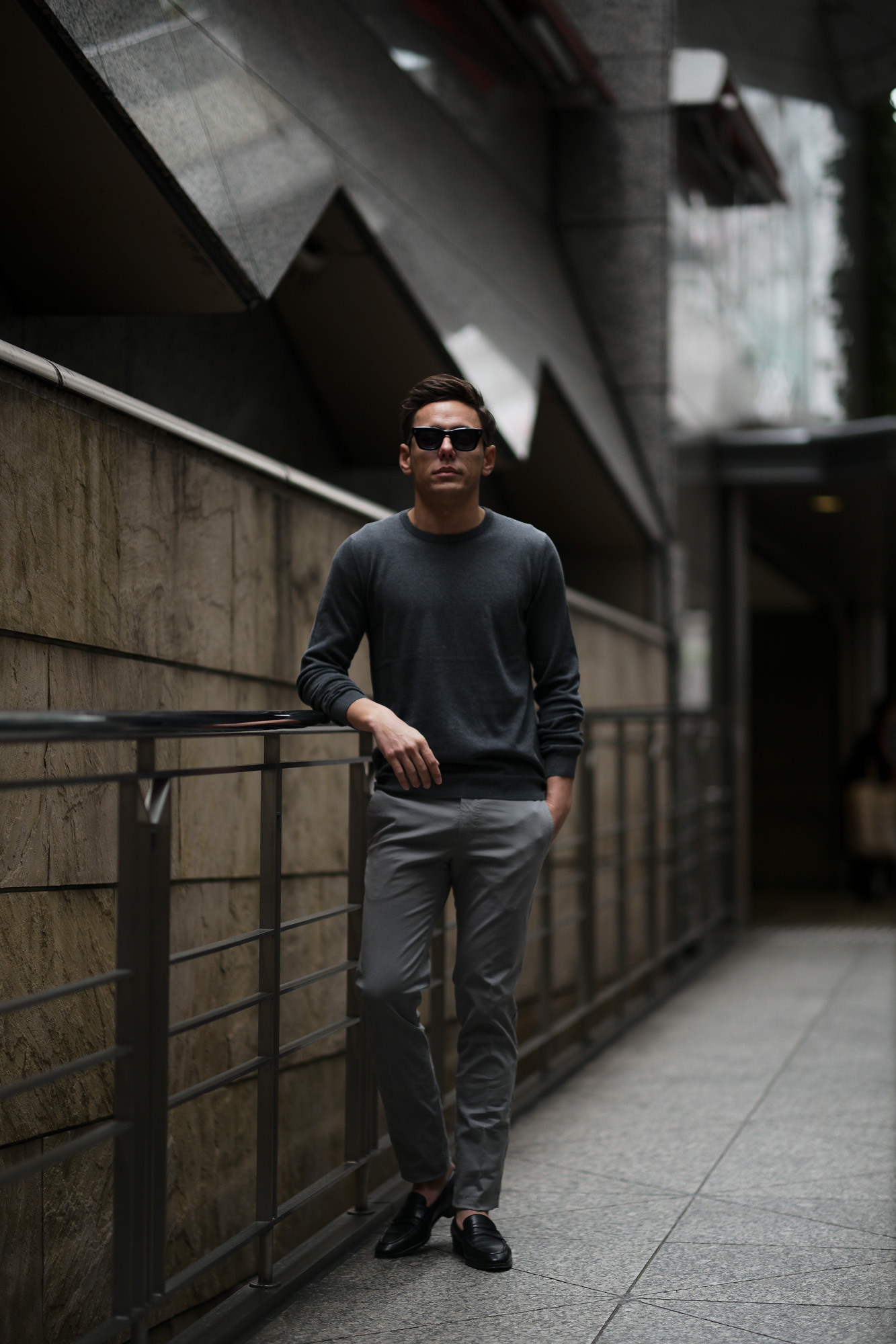 ZANONE (ザノーネ) Crew Neck Sweater (クルーネックセーター) コットンニット サマーセーター CHARCOAL GRAY (チャコールグレー・Z3340) made in italy (イタリア製) 2019 春夏新作 愛知 名古屋 altoediritto アルトエデリット