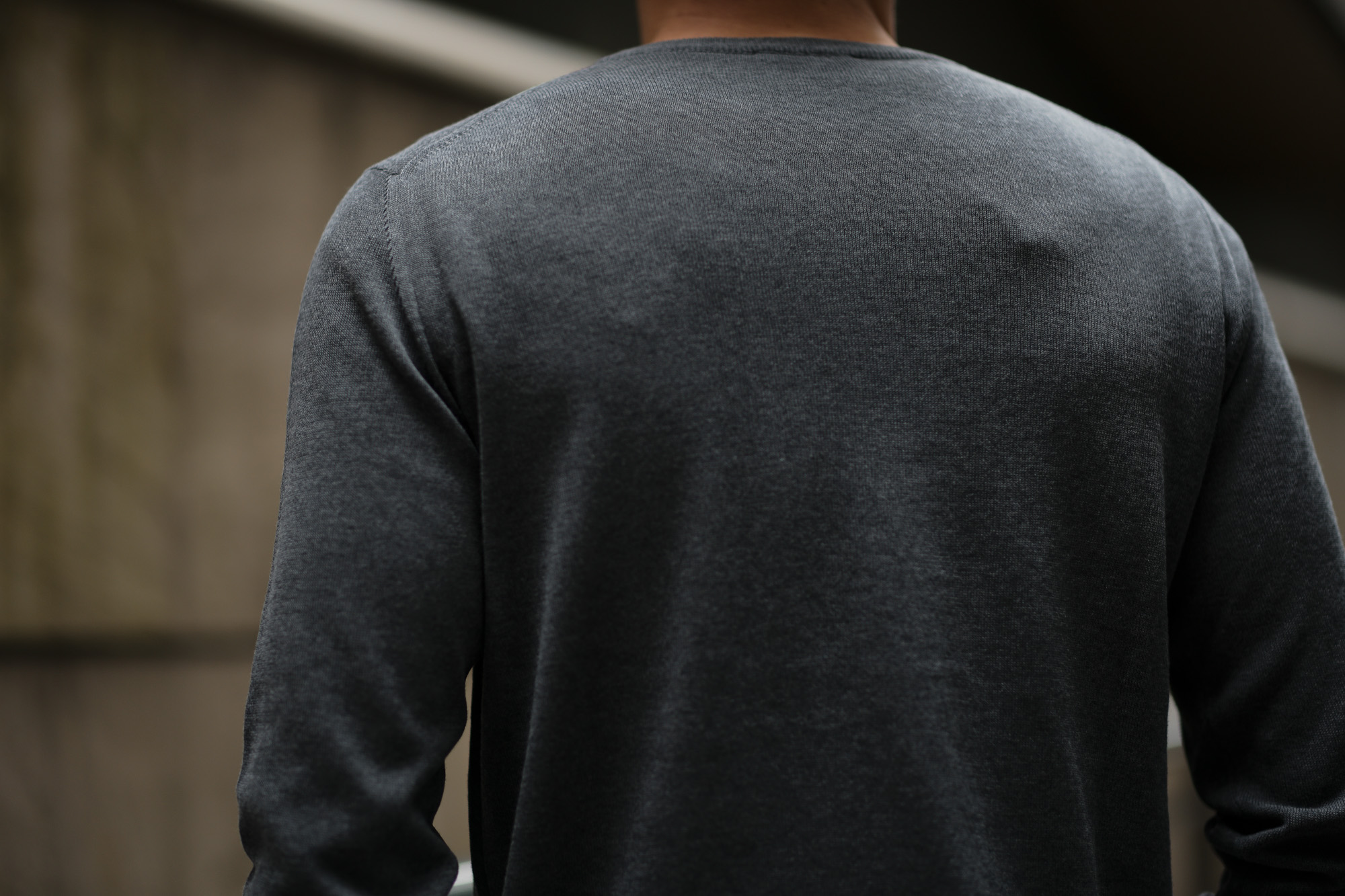 ZANONE (ザノーネ) Crew Neck Sweater (クルーネックセーター) コットンニット サマーセーター CHARCOAL GRAY (チャコールグレー・Z3340) made in italy (イタリア製) 2019 春夏新作 愛知 名古屋 altoediritto アルトエデリット