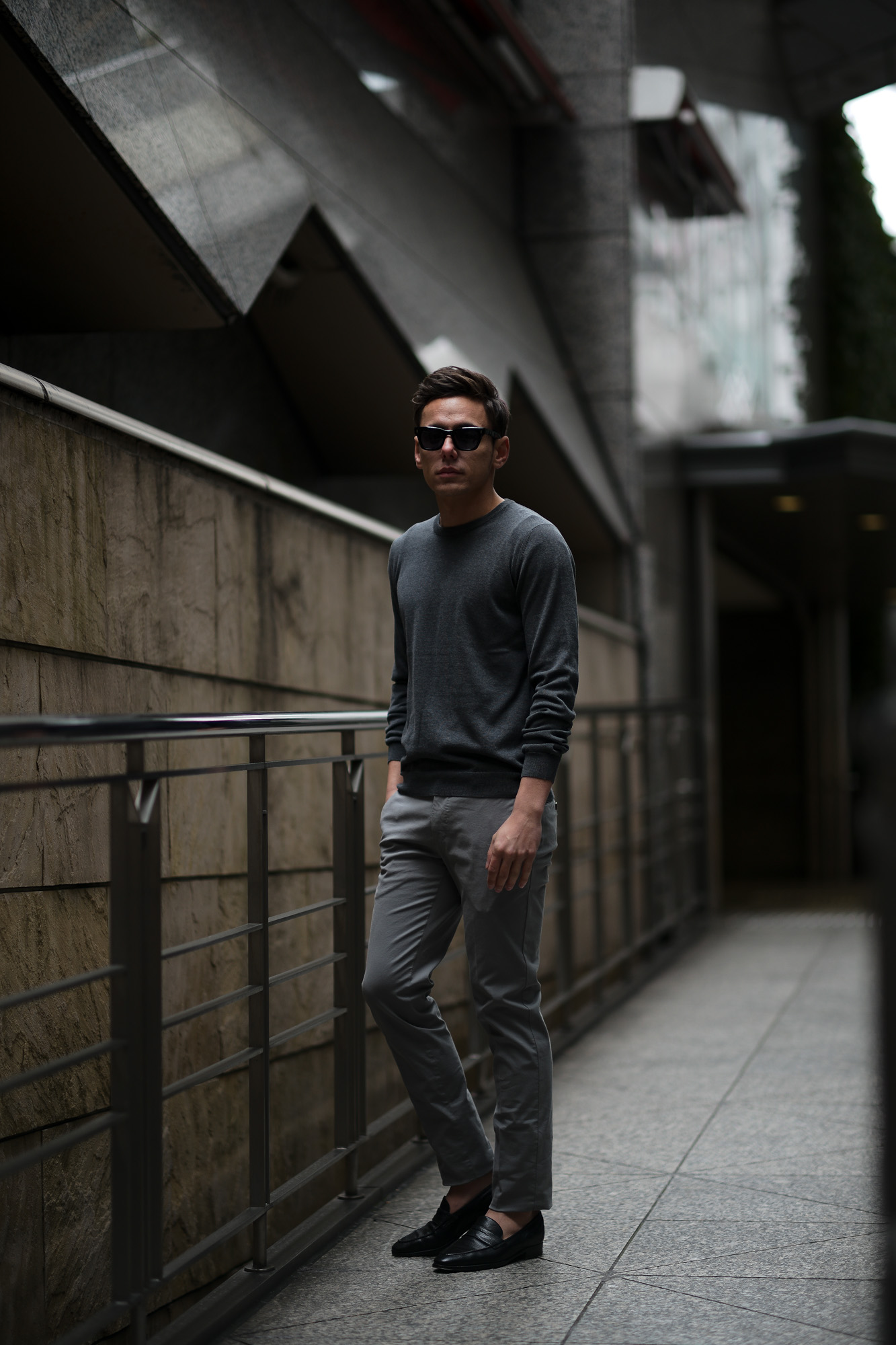 ZANONE (ザノーネ) Crew Neck Sweater (クルーネックセーター) コットンニット サマーセーター CHARCOAL GRAY (チャコールグレー・Z3340) made in italy (イタリア製) 2019 春夏新作 愛知 名古屋 altoediritto アルトエデリット