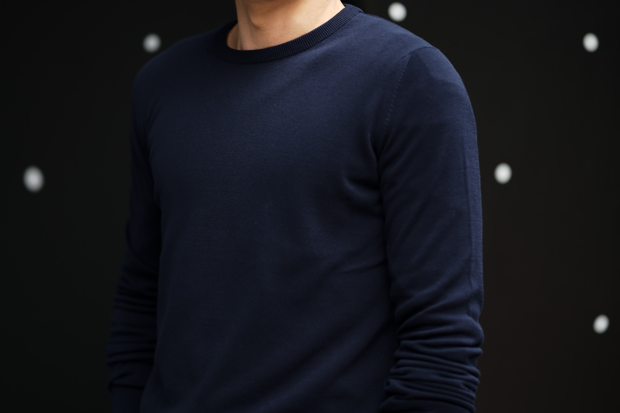 ZANONE (ザノーネ) Crew Neck Sweater (クルーネックセーター) コットンニット サマーセーター NAVY (ネイビー・Z0542)  made in italy (イタリア製) 2019 春夏新作 愛知 名古屋 altoediritto アルトエデリット