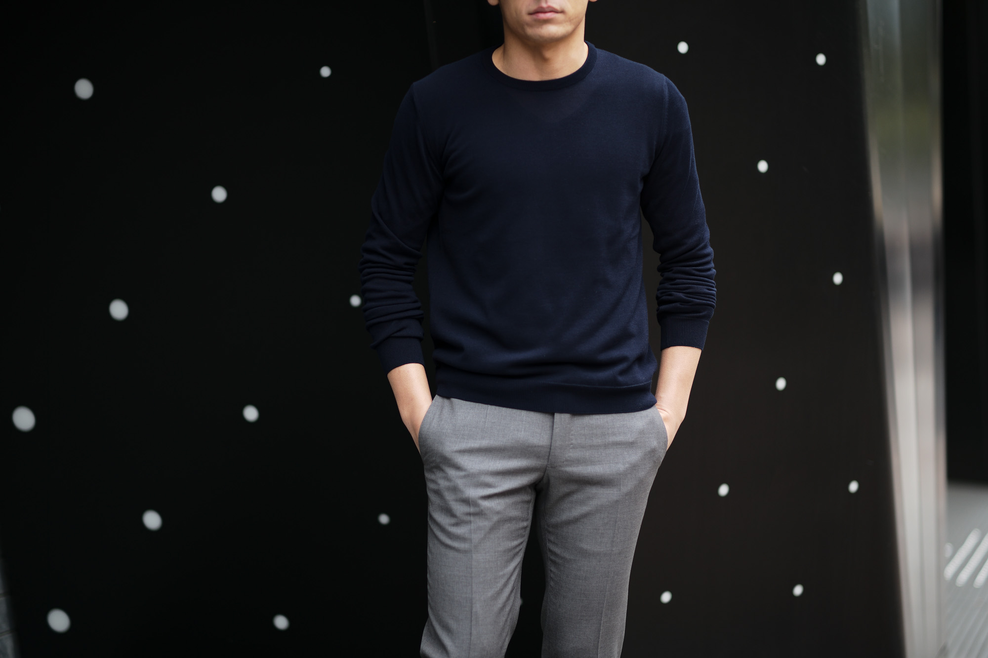 ZANONE (ザノーネ) Crew Neck Sweater (クルーネックセーター) コットンニット サマーセーター NAVY (ネイビー・Z0542)  made in italy (イタリア製) 2019 春夏新作 愛知 名古屋 altoediritto アルトエデリット