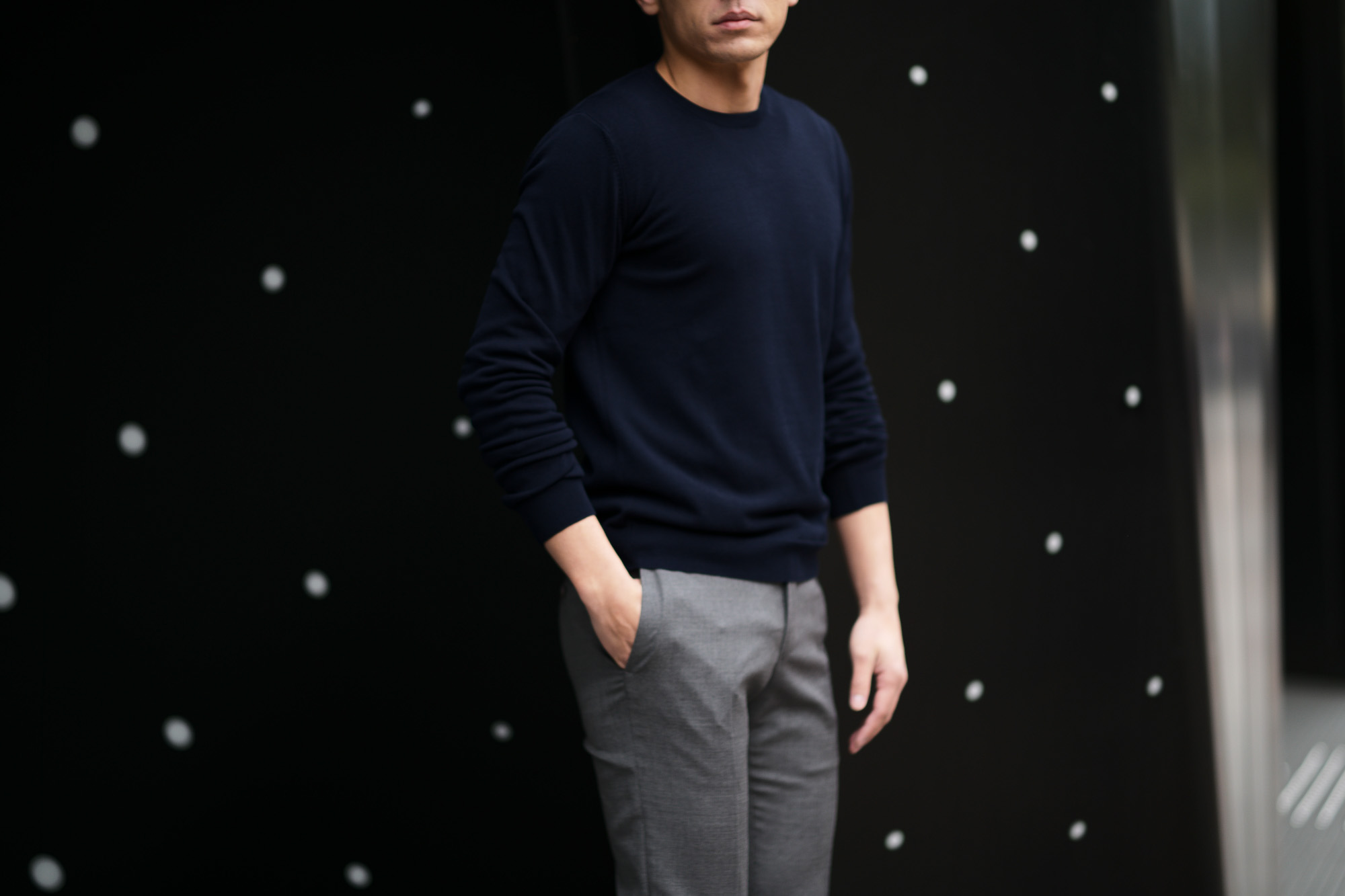 ZANONE (ザノーネ) Crew Neck Sweater (クルーネックセーター) コットンニット サマーセーター NAVY (ネイビー・Z0542)  made in italy (イタリア製) 2019 春夏新作 愛知 名古屋 altoediritto アルトエデリット