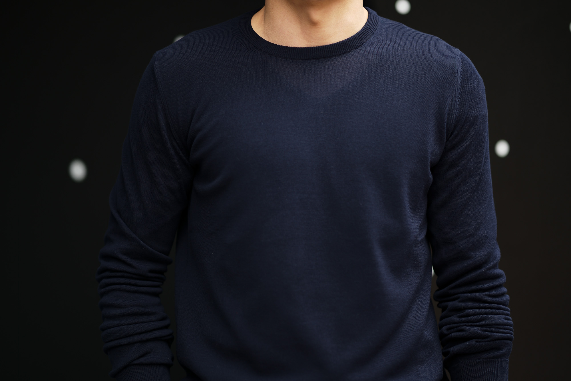 ZANONE (ザノーネ) Crew Neck Sweater (クルーネックセーター) コットンニット サマーセーター NAVY (ネイビー・Z0542)  made in italy (イタリア製) 2019 春夏新作 愛知 名古屋 altoediritto アルトエデリット