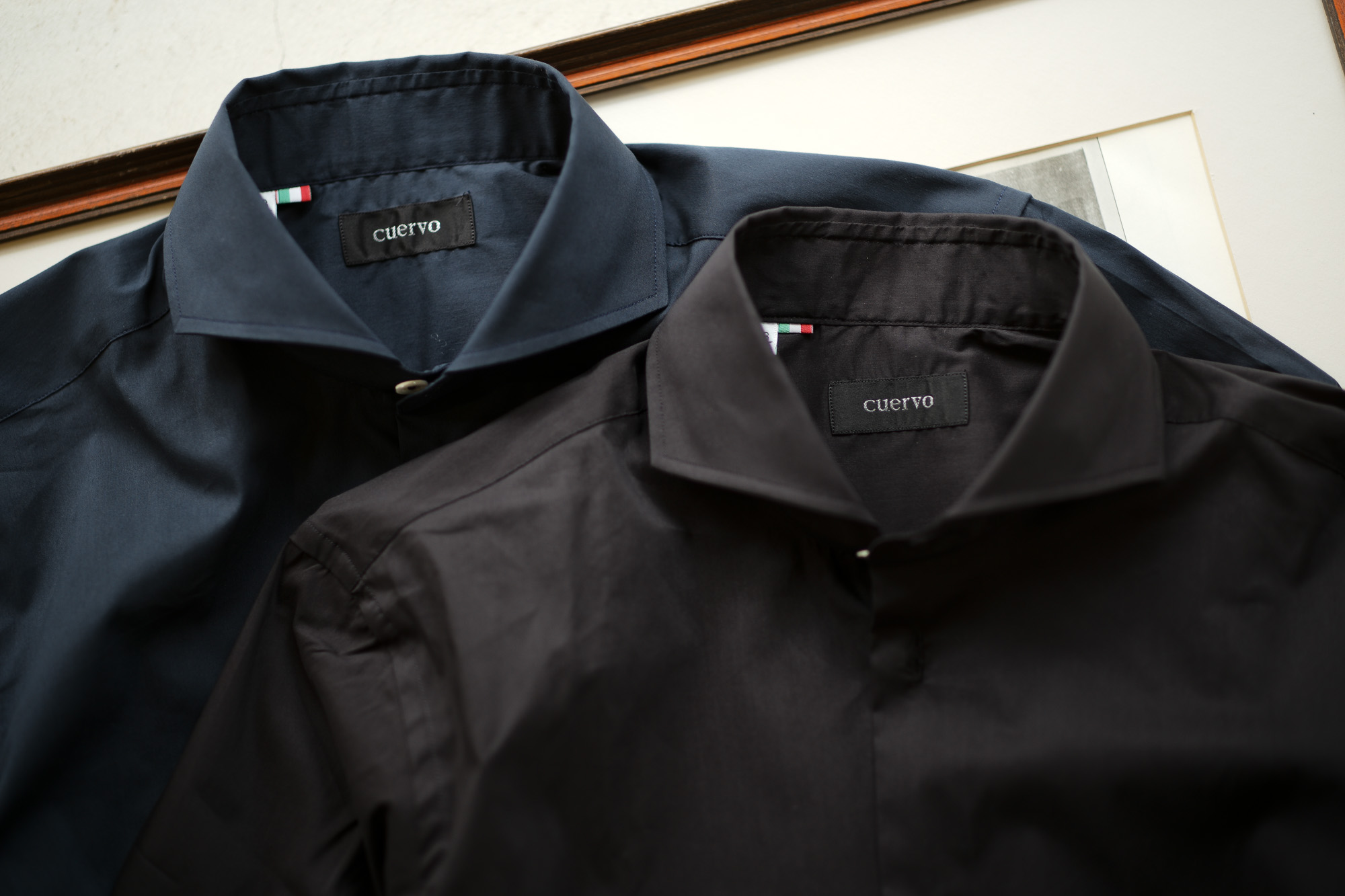 Cuervo (クエルボ) Sartoria Collection (サルトリア コレクション) Pier(ピエル) STRETCH COTTON ストレッチコットン シャツ BLACK (ブラック),NAVY(ネイビー) MADE IN ITALY (イタリア製) 2019 春夏新作 イタリアシャツ 愛知 名古屋 altoediritto アルトエデリット