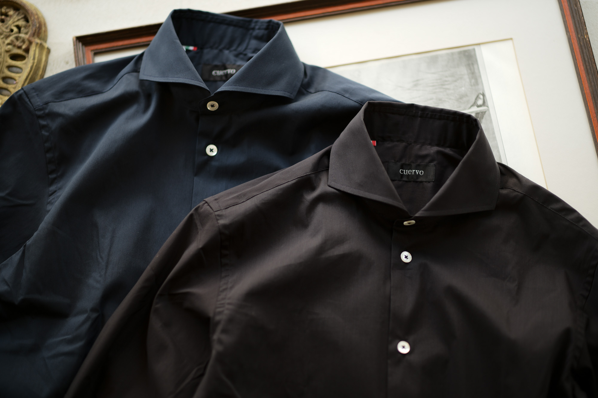 Cuervo (クエルボ) Sartoria Collection (サルトリア コレクション) Pier(ピエル) STRETCH COTTON ストレッチコットン シャツ BLACK (ブラック),NAVY(ネイビー),BORDEAUX (ボルドー) MADE IN ITALY (イタリア製) 2019 春夏新作 イタリアシャツ 愛知 名古屋 altoediritto アルトエデリット