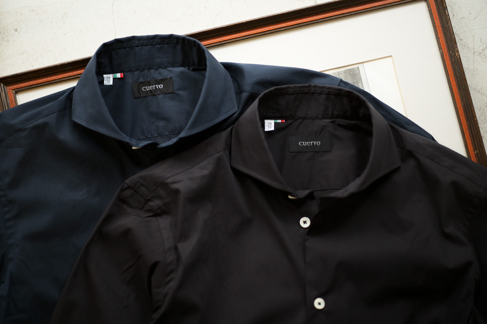 Cuervo (クエルボ) Sartoria Collection (サルトリア コレクション) Pier(ピエル) STRETCH COTTON ストレッチコットン シャツ BLACK (ブラック),NAVY(ネイビー) MADE IN ITALY (イタリア製) 2019 春夏新作 イタリアシャツ 愛知 名古屋 altoediritto アルトエデリット