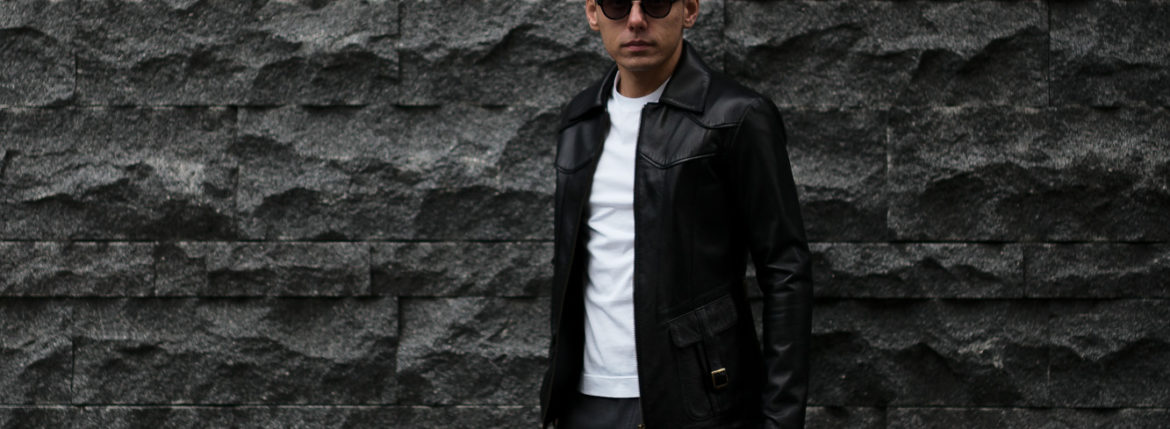 Cuervo (クエルボ) Satisfaction Leather Collection (サティスファクション レザー コレクション) East West(イーストウエスト) SMOKE(スモーク) BUFFALO LEATHER (バッファロー レザー) レザージャケット BLACK(ブラック) MADE IN JAPAN (日本製) 2019 春夏新作　愛知 名古屋 altoediritto アルトエデリット 洋服屋 レザージャケット サウスパラディソ eastwest