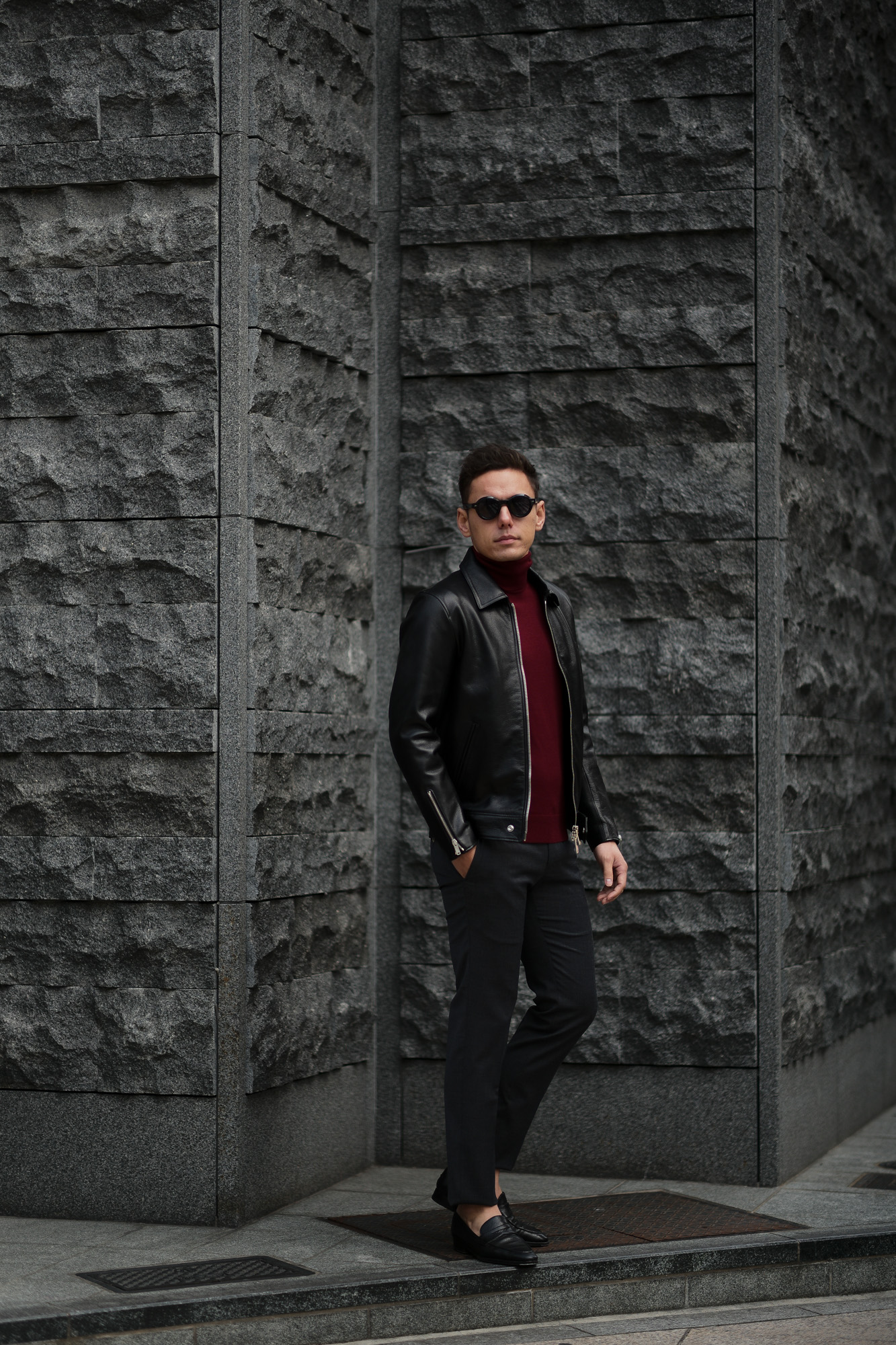 Cuervo (クエルボ) Satisfaction Leather Collection (サティスファクション レザー コレクション) TOM (トム) BUFFALO LEATHER (バッファロー レザー) シングル ライダース ジャケット BLACK (ブラック) MADE IN JAPAN (日本製) 2019 春夏新作 クエルボ レザージャケット 愛知 名古屋 alto e diritto アルトエデリット セレクトショップ