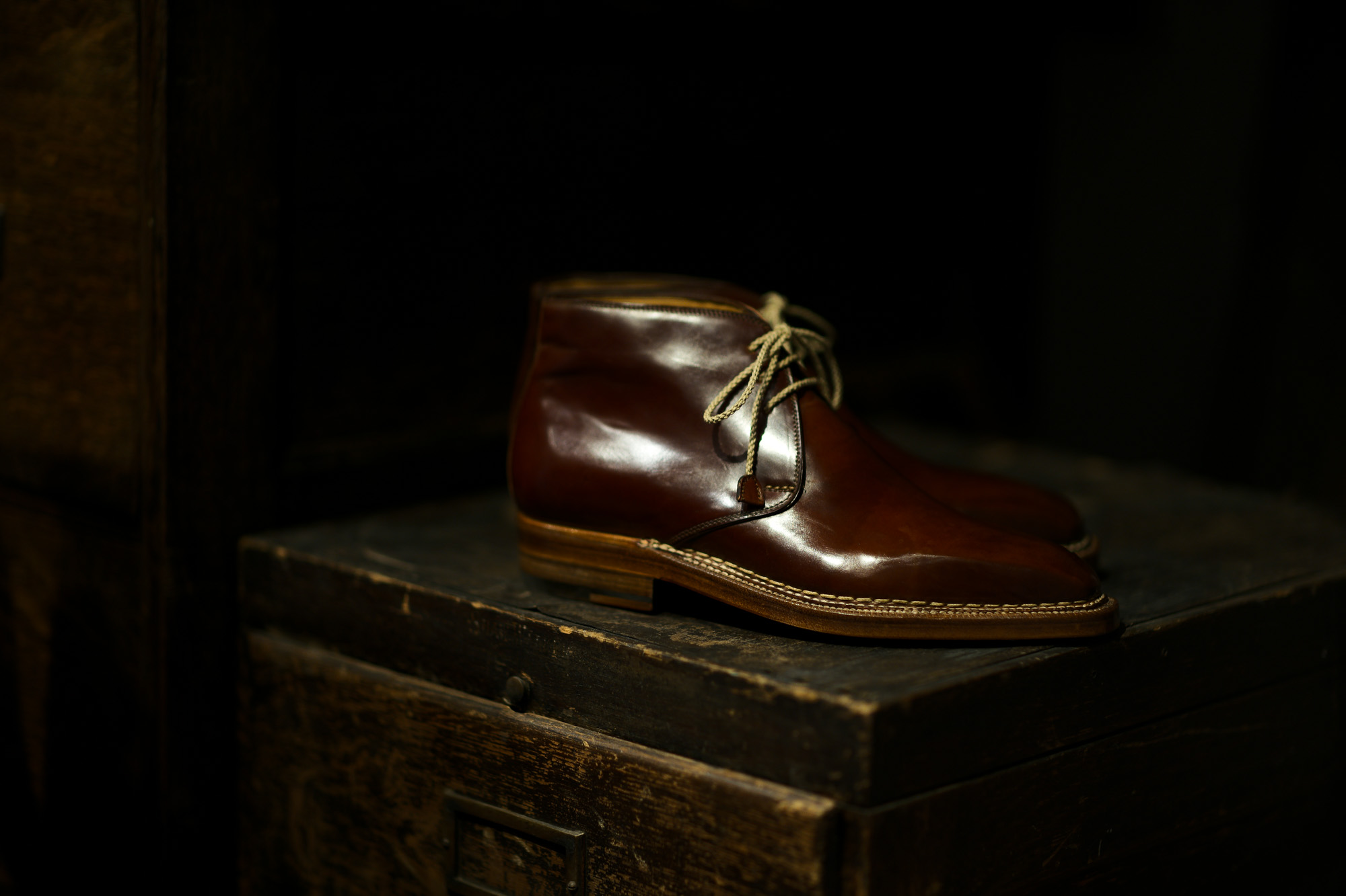 ENZO BONAFE(エンツォボナフェ) ART.3722 Chukka boots チャッカブーツ Horween Shell Cordovan Leather ホーウィン社 シェルコードバンレザー ノルベジェーゼ製法 チャッカブーツ コードバンブーツ　No.4(#4)  made in italy (イタリア製) 2019 秋冬 enzobonafe 愛知 名古屋 altoediritto アルトエデリット