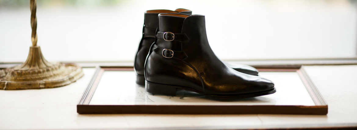 ENZO BONAFE(エンツォボナフェ) ART.3995 Double strap boot Du Puy Vitello デュプイ社ボックスカーフ ダブルストラップブーツ NERO (ブラック) made in italy (イタリア製) 2019 春夏新作 enzobonafe 愛知 名古屋 Alto e Diritto アルト エ デリット alto e diritto アルトエデリット 5,5.5,6,6.5,7,7.5,8,8.5,9,9.5