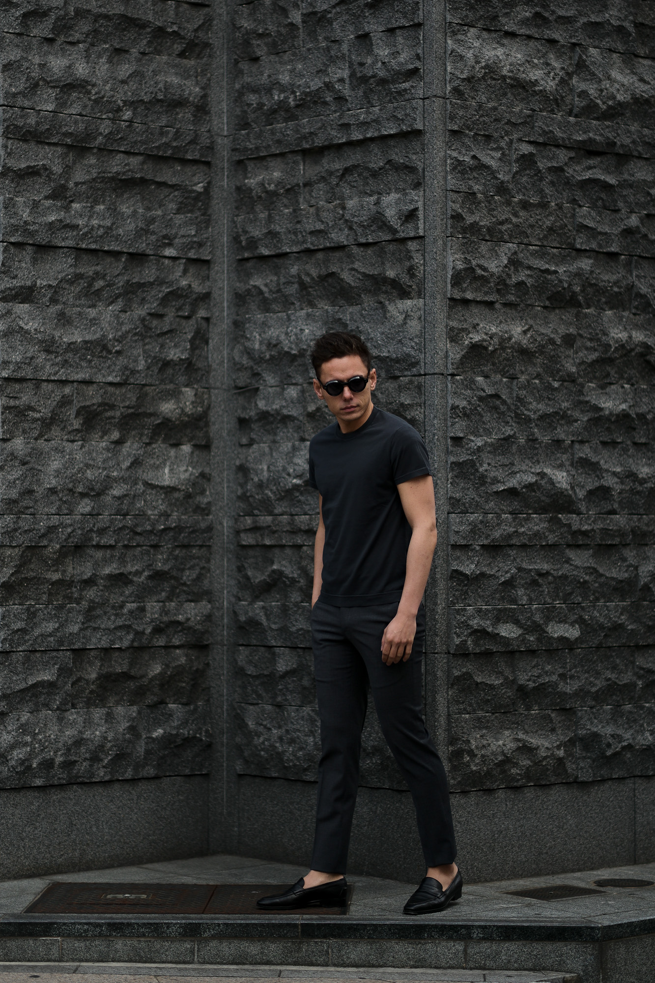 FEDELI (フェデーリ) Crew Neck T-shirt (クルーネック Tシャツ) ギザ