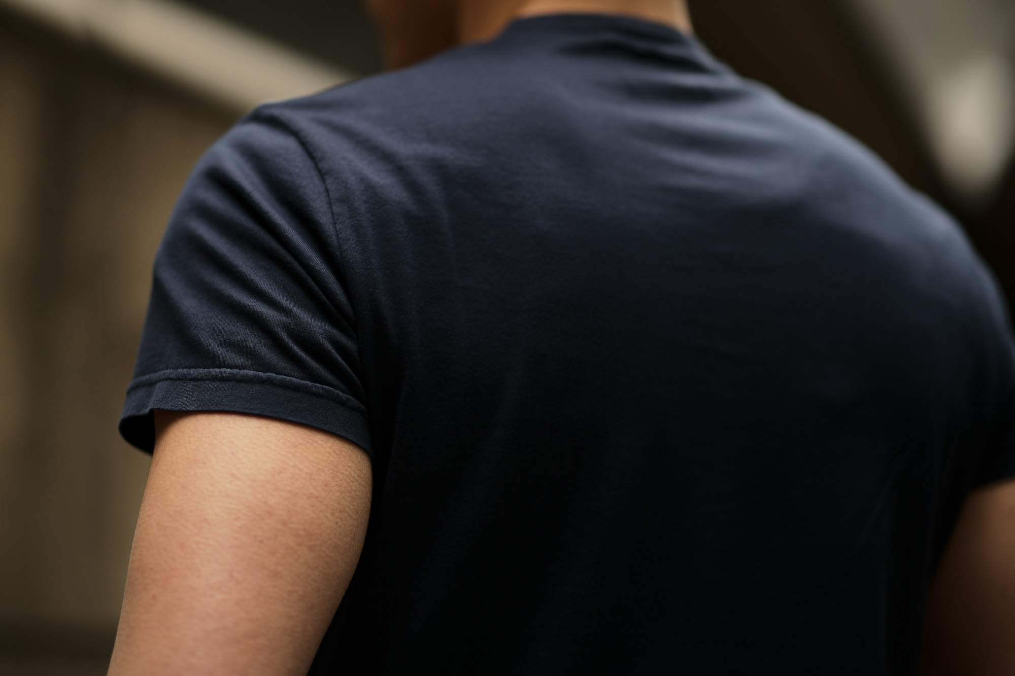 FEDELI (フェデーリ) Crew Neck T-shirt (クルーネック Tシャツ) ギザコットン Tシャツ NAVY (ネイビー・626) made in italy (イタリア製) 2019 春夏新作 愛知 名古屋　altoediritto アルトエデリット