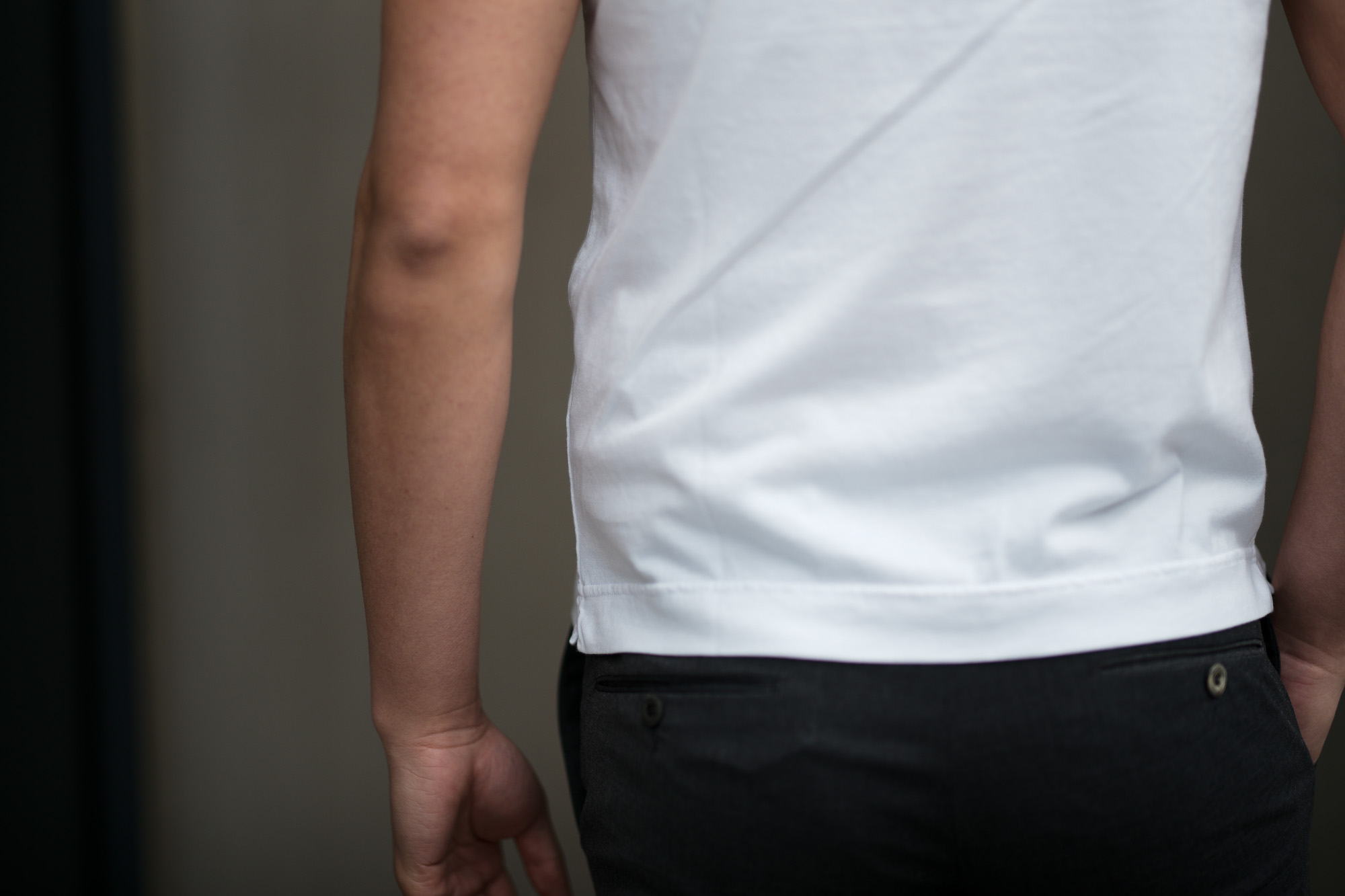FEDELI (フェデーリ) Crew Neck T-shirt (クルーネック Tシャツ) ギザコットン Tシャツ WHITE (ホワイト・41) made in italy (イタリア製) 2019 春夏新作 愛知 名古屋　altoediritto アルトエデリット