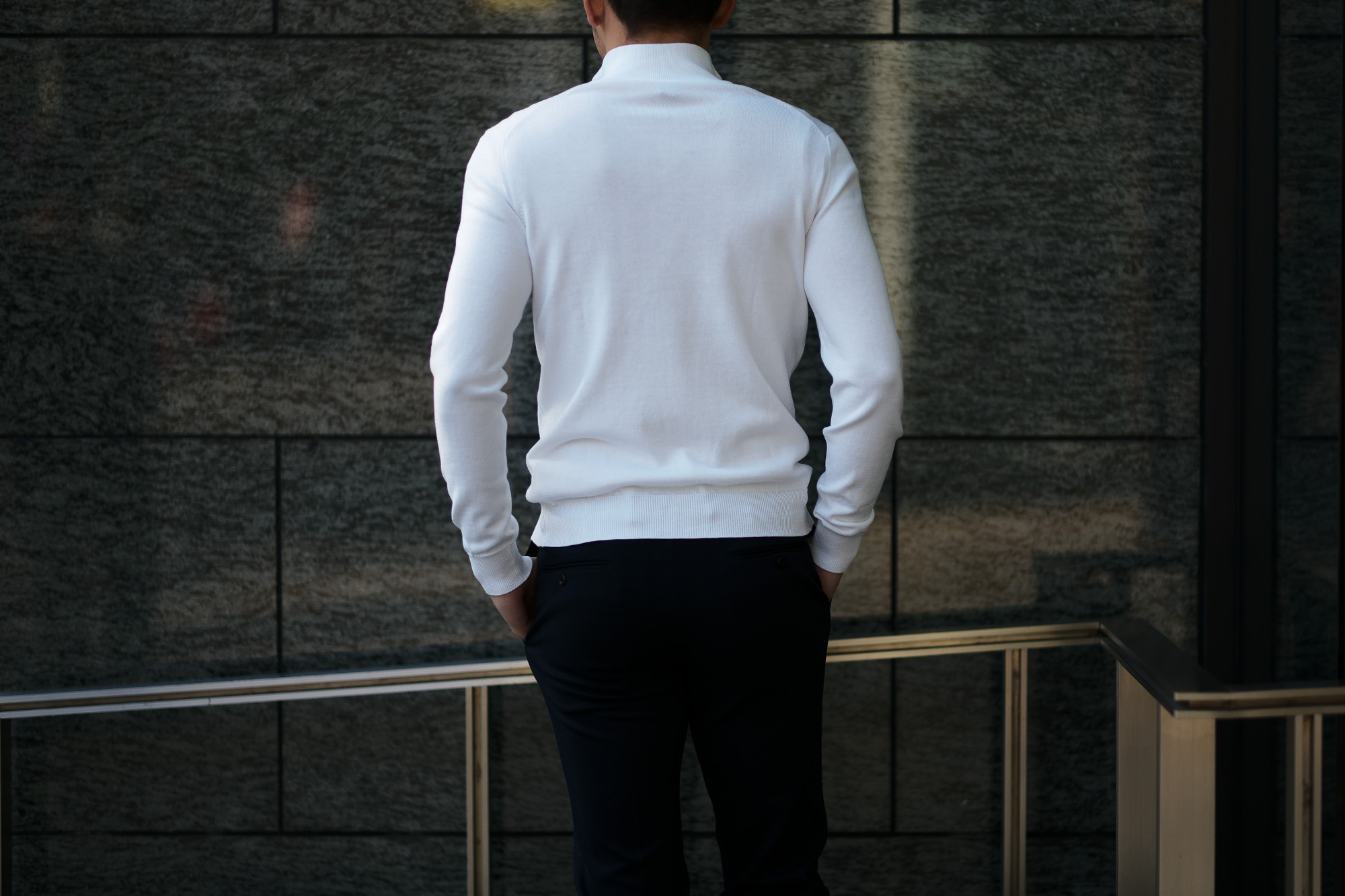 FEDELI (フェデーリ) Zip Up Cardigan (ジップアップ カーディガン) スーピマコットン ニット カーディガン WHITE (ホワイト・41) made in italy (イタリア製) 2019 春夏新作 愛知 名古屋 altoediritto アルトエデリット