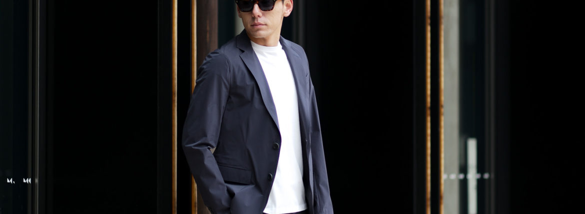 HERNO (ヘルノ) GA0069U Stretch Nylon Jacket (ストレッチ ナイロン ジャケット) 撥水ナイロン 2Bジャケット NAVY (ネイビー・9201) Made in italy (イタリア製) 2019 春夏新作 altoediritto アルトエデリット