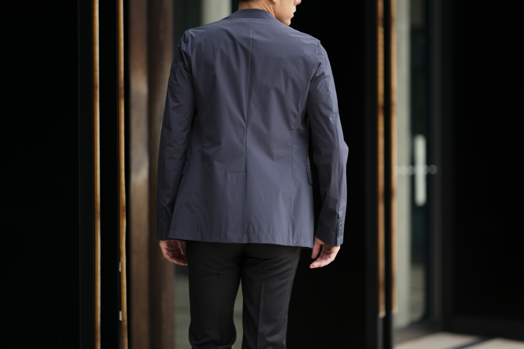 HERNO (ヘルノ) GA0069U Stretch Nylon Jacket (ストレッチ ナイロン ジャケット) 撥水ナイロン 2Bジャケット NAVY (ネイビー・9201) Made in italy (イタリア製) 2019 春夏新作 altoediritto アルトエデリット