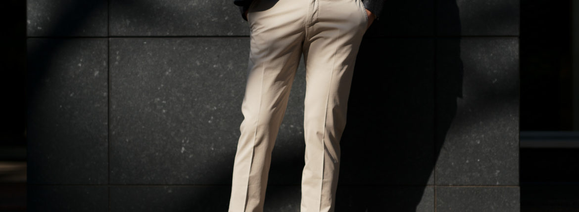 INCOTEX (インコテックス) N35 SLIM FIT (1NGW35) HIGH COMFORT ROYAL BATAVIA コットン ストレッチ スラックス LIGHT BEIGE (ライトベージュ・425) 2019 春夏新作 愛知 名古屋 altoediritto アルトエデリット