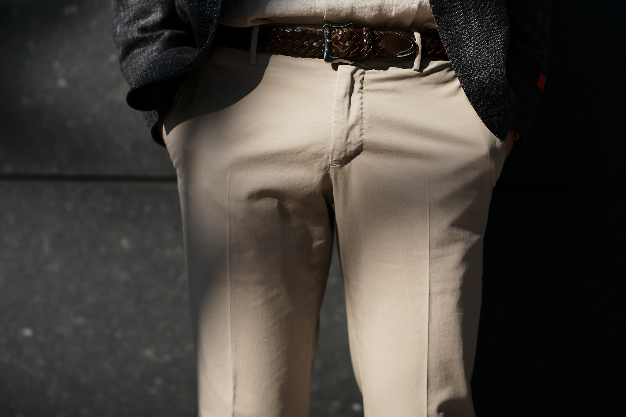 INCOTEX (インコテックス) N35 SLIM FIT (1NGW35) HIGH COMFORT ROYAL BATAVIA コットン ストレッチ スラックス LIGHT BEIGE (ライトベージュ・425) 2019 春夏新作 愛知 名古屋 altoediritto アルトエデリット