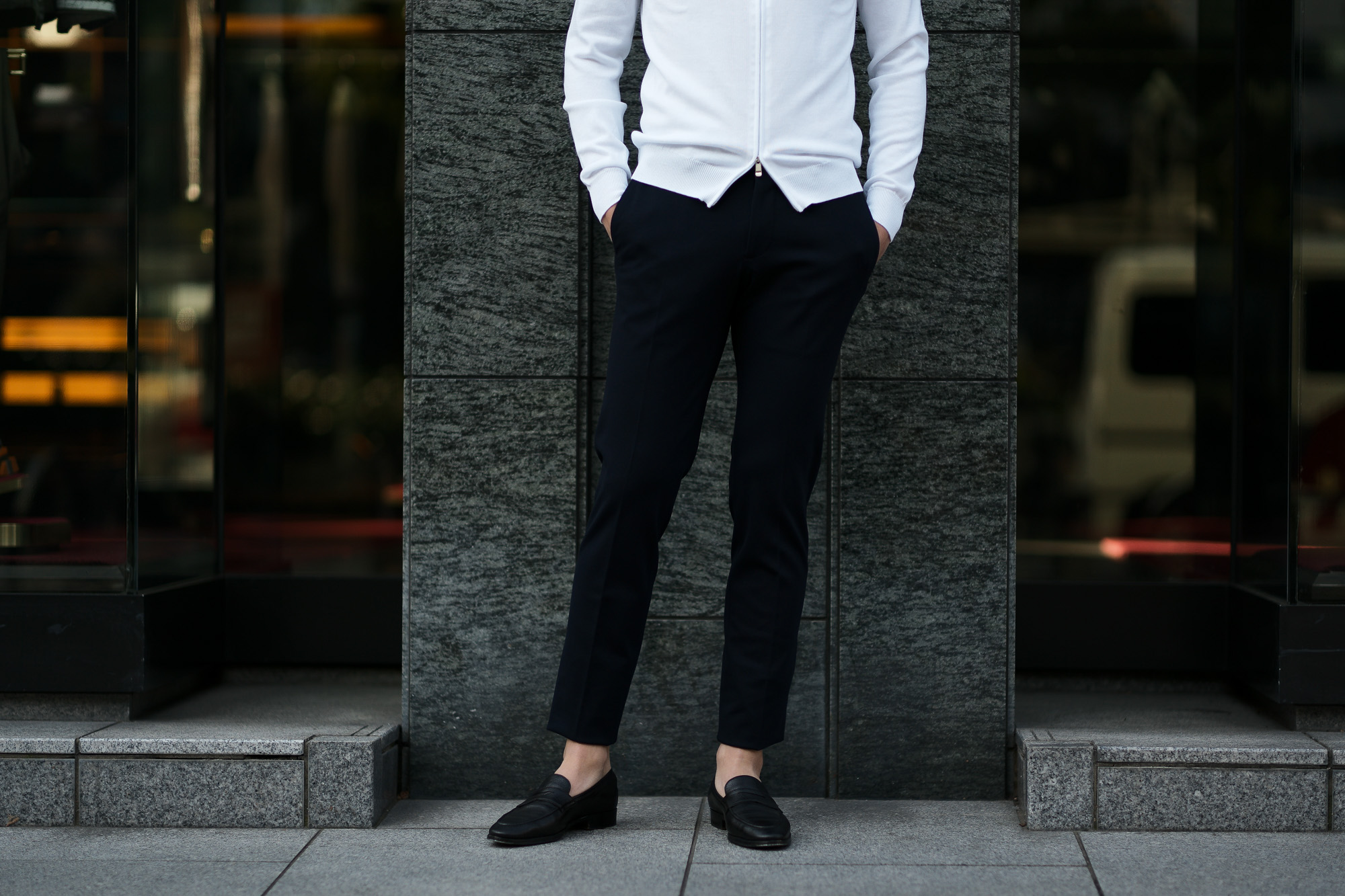 INCOTEX (インコテックス) N35 SLIM FIT (1NG035) SUMMER JERSEY サマー ジャージ スラックス NAVY (ネイビー・820) 2019 春夏新作 愛知 名古屋 altoediritto アルトエデリット