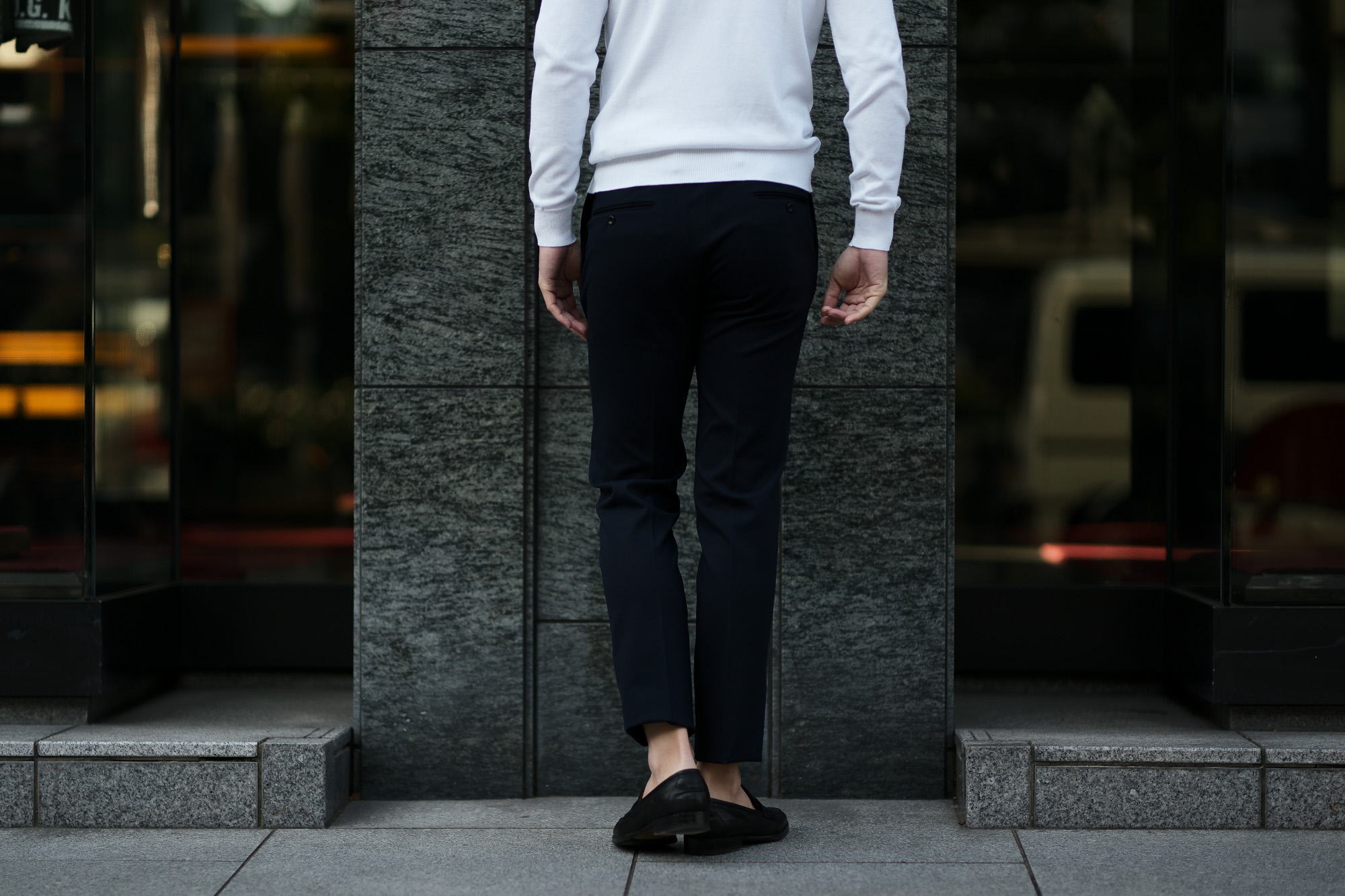 INCOTEX (インコテックス) N35 SLIM FIT (1NG035) SUMMER JERSEY サマー ジャージ スラックス NAVY (ネイビー・820) 2019 春夏新作 愛知 名古屋 altoediritto アルトエデリット