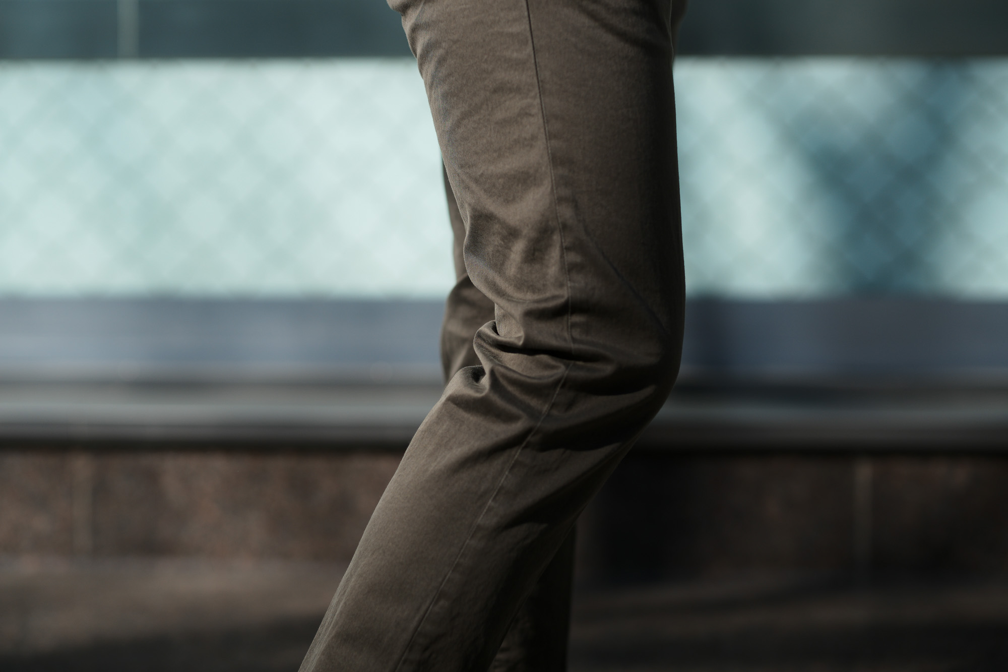 INCOTEX SLACKS（インコテックススラックス）10S100 SLIM FIT G.D. GABARDIND STRETCH ガーメントダイ ストレッチ コットン トラウザーズ チノパンツ BROWN (ブラウン・433) 2019 春夏新作 incotexslacks 愛知 名古屋 altoediritto アルトエデリット