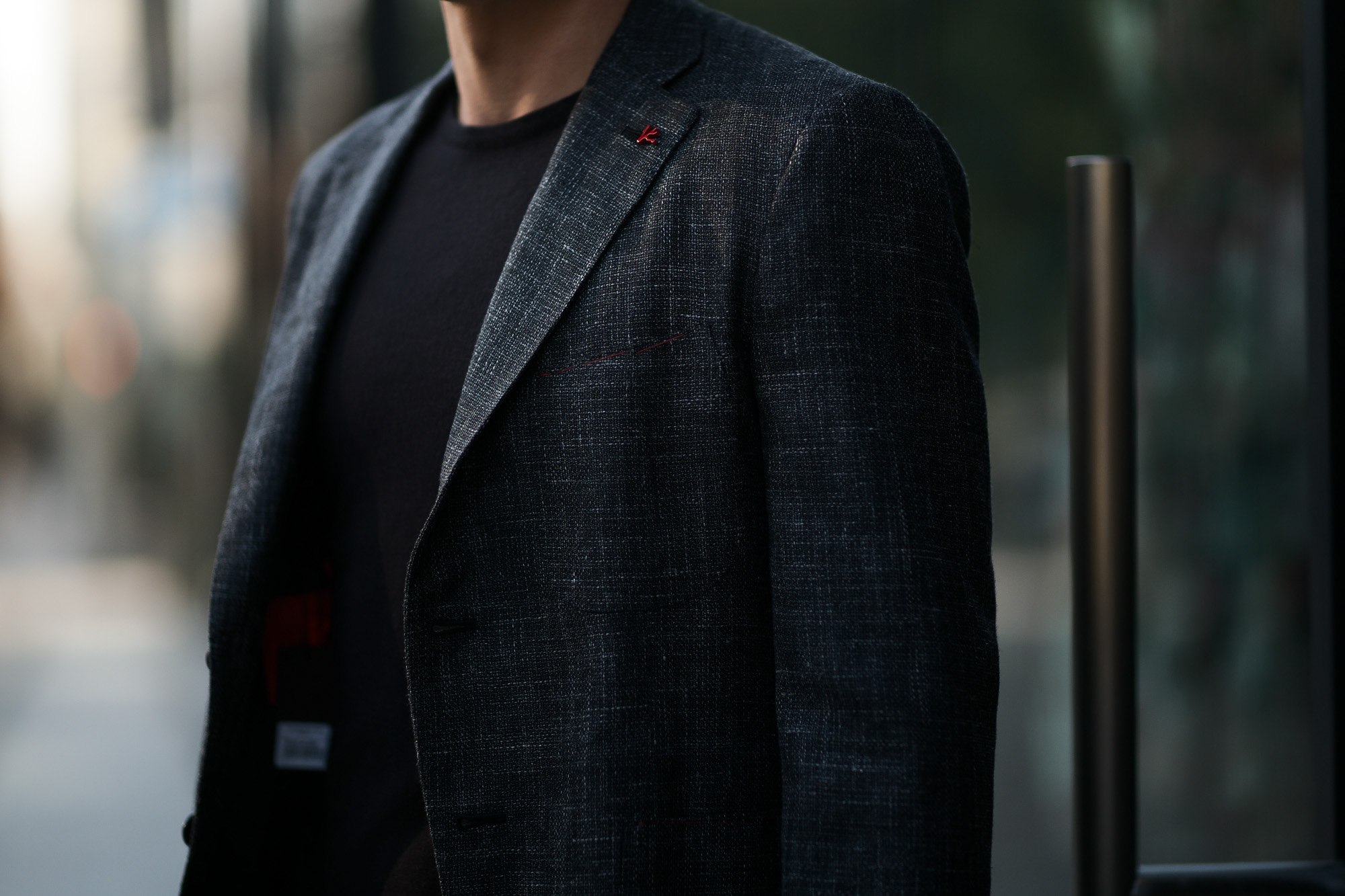 ISAIA (イザイア) POMPEI (ポンペイ) ウールシルクリネン サマー ジャケット BLACK (ブラック・990) Made in italy (イタリア製) 2019 春夏新作 愛知 名古屋 alto e diritto altoediritto アルトエデリット