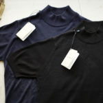 JOHN SMEDLEY (ジョンスメドレー) S3813 Mock neck T-shirt SEA ISLAND COTTON (シーアイランドコットン) コットンニット モックネック Tシャツ NAVY (ネイビー) , BLACK (ブラック) Made in England (イギリス製) 2019 春夏新作のイメージ