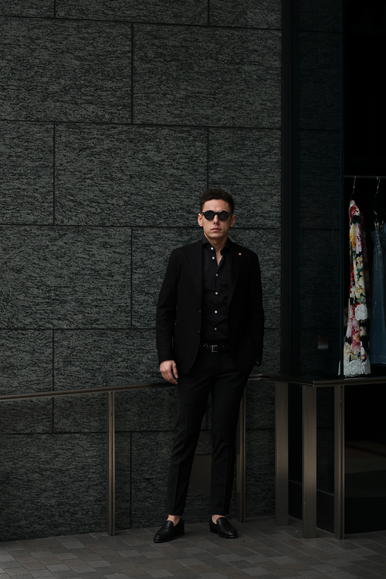 LARDINI (ラルディーニ) Cotton Jersey Jacket (コットン ジャージー ジャケット) LoroPiana (ロロピアーナ) ジャージ ジャケット BLACK (ブラック・7) made in italy (イタリア製) 2019 春夏新作 愛知 名古屋 alto e diritto altoediritto アルトエデリット