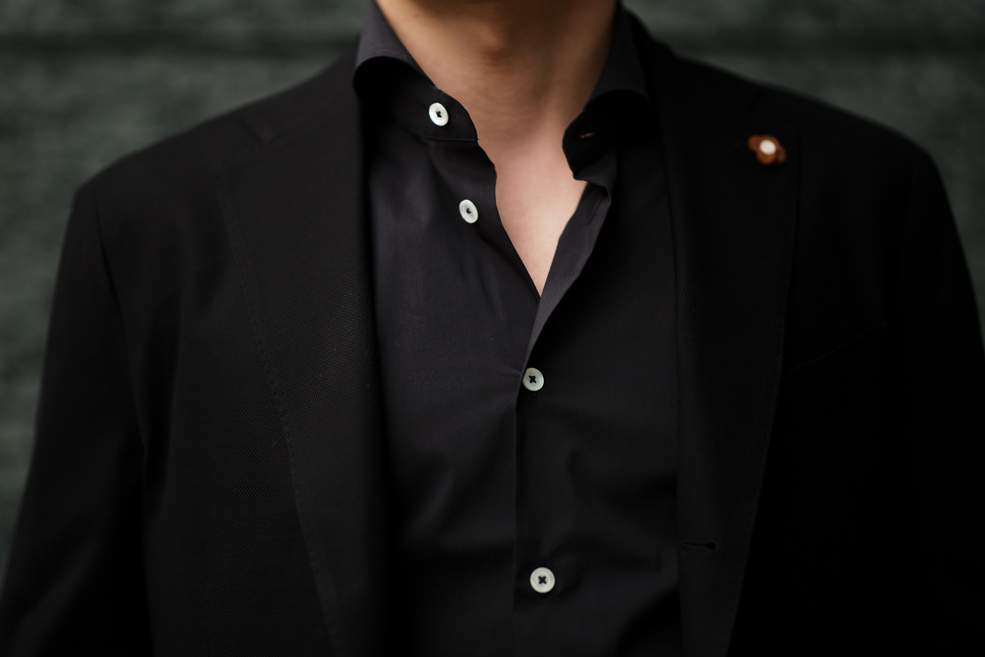 LARDINI (ラルディーニ) Cotton Jersey Jacket (コットン ジャージー ジャケット) LoroPiana (ロロピアーナ) ジャージ ジャケット BLACK (ブラック・7) made in italy (イタリア製) 2019 春夏新作 愛知 名古屋 alto e diritto altoediritto アルトエデリット