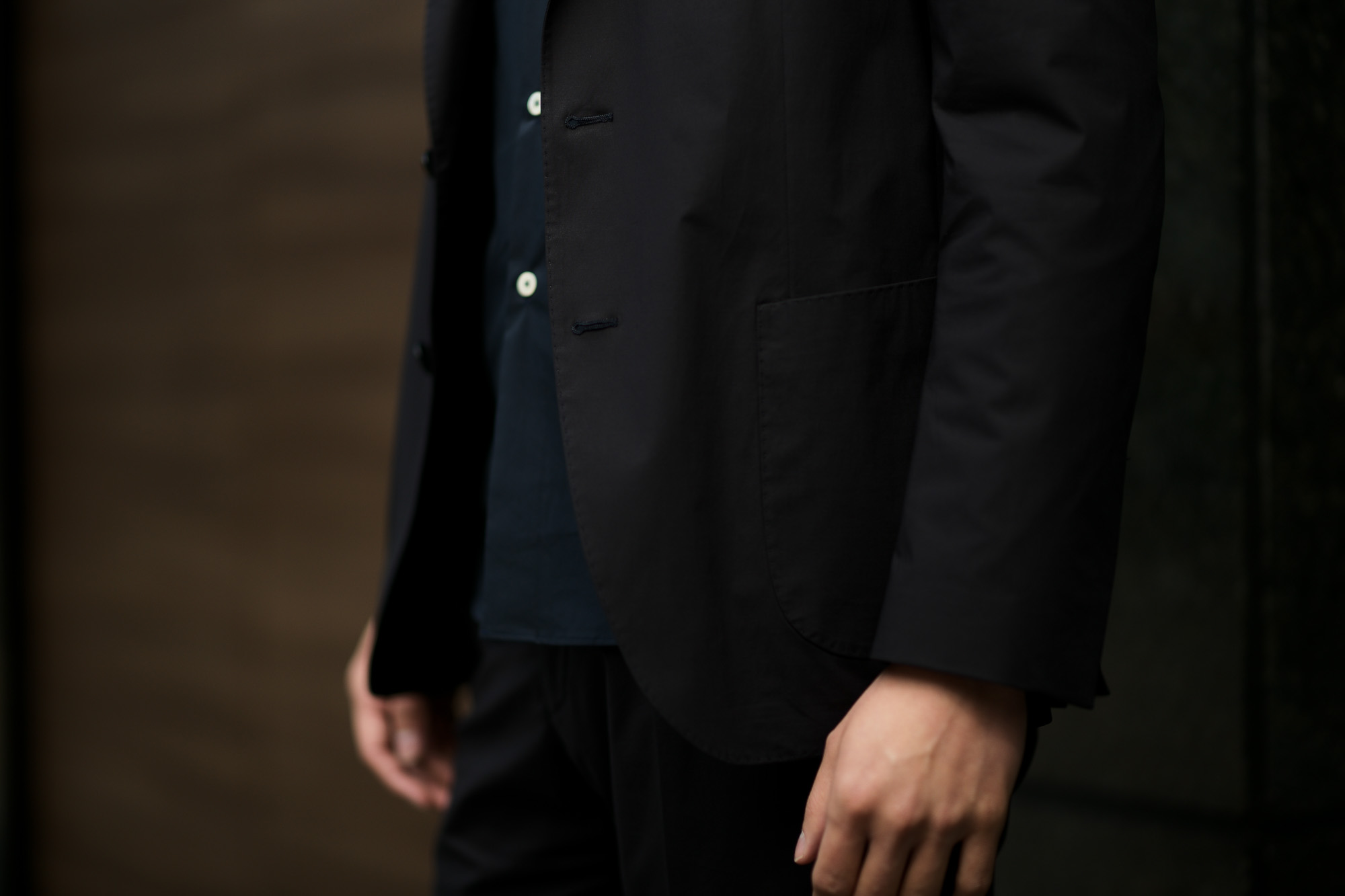 LARDINI (ラルディーニ) EASY WEAR (イージーウエア) Cotton Suit (コットン スーツ) コットン ストレッチ ポプリン スーツ NAVY (ネイビー・4) made in italy (イタリア製) 2019 春夏新作 愛知 名古屋 altoediritto アルトエデリット