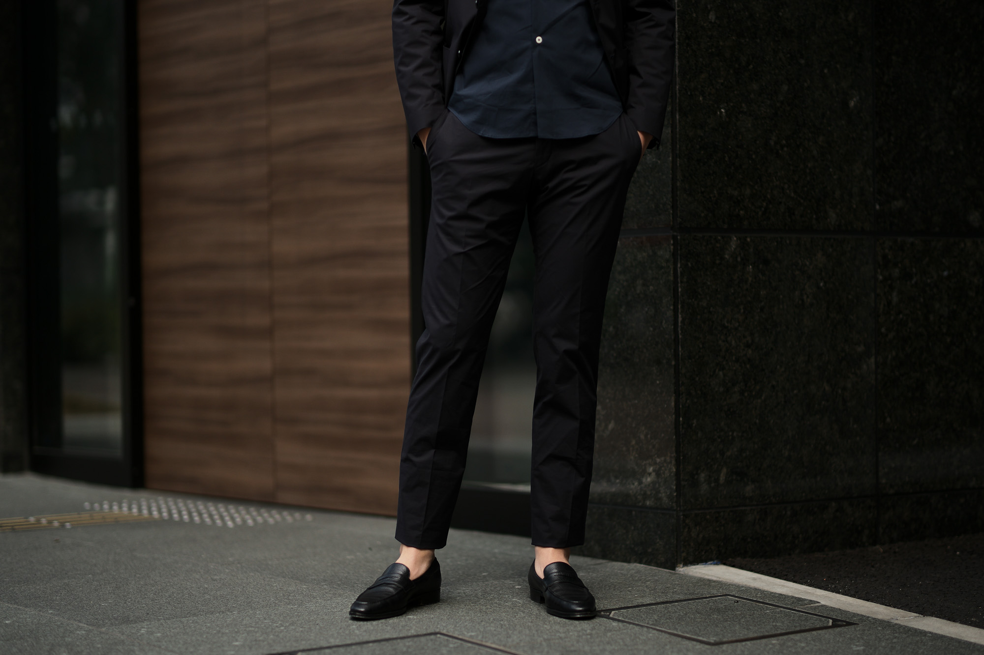 LARDINI (ラルディーニ) EASY WEAR (イージーウエア) Cotton Suit (コットン スーツ) コットン ストレッチ ポプリン スーツ NAVY (ネイビー・4) made in italy (イタリア製) 2019 春夏新作 愛知 名古屋 altoediritto アルトエデリット