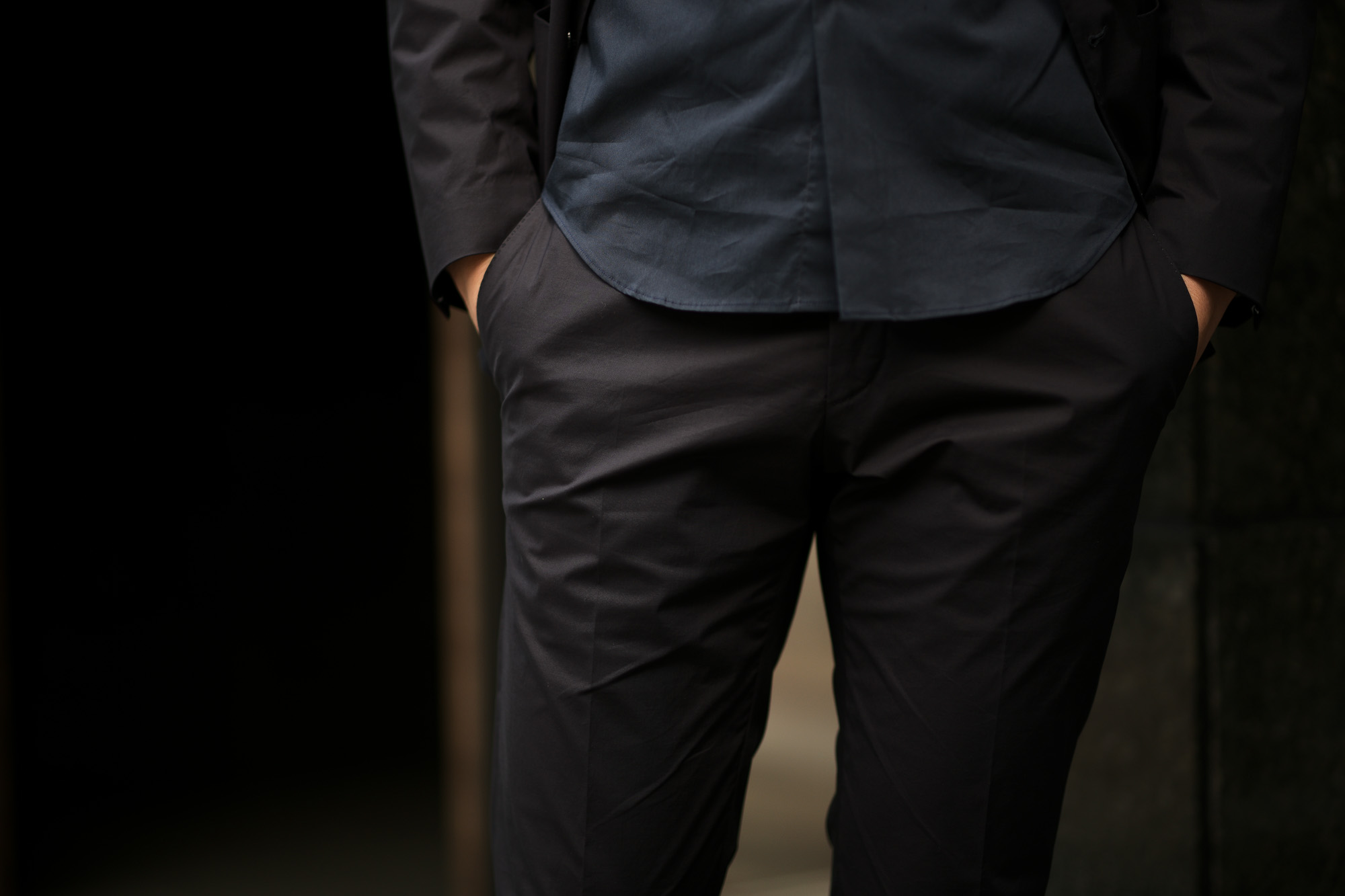 LARDINI (ラルディーニ) EASY WEAR (イージーウエア) Cotton Suit (コットン スーツ) コットン ストレッチ ポプリン スーツ NAVY (ネイビー・4) made in italy (イタリア製) 2019 春夏新作 愛知 名古屋 altoediritto アルトエデリット