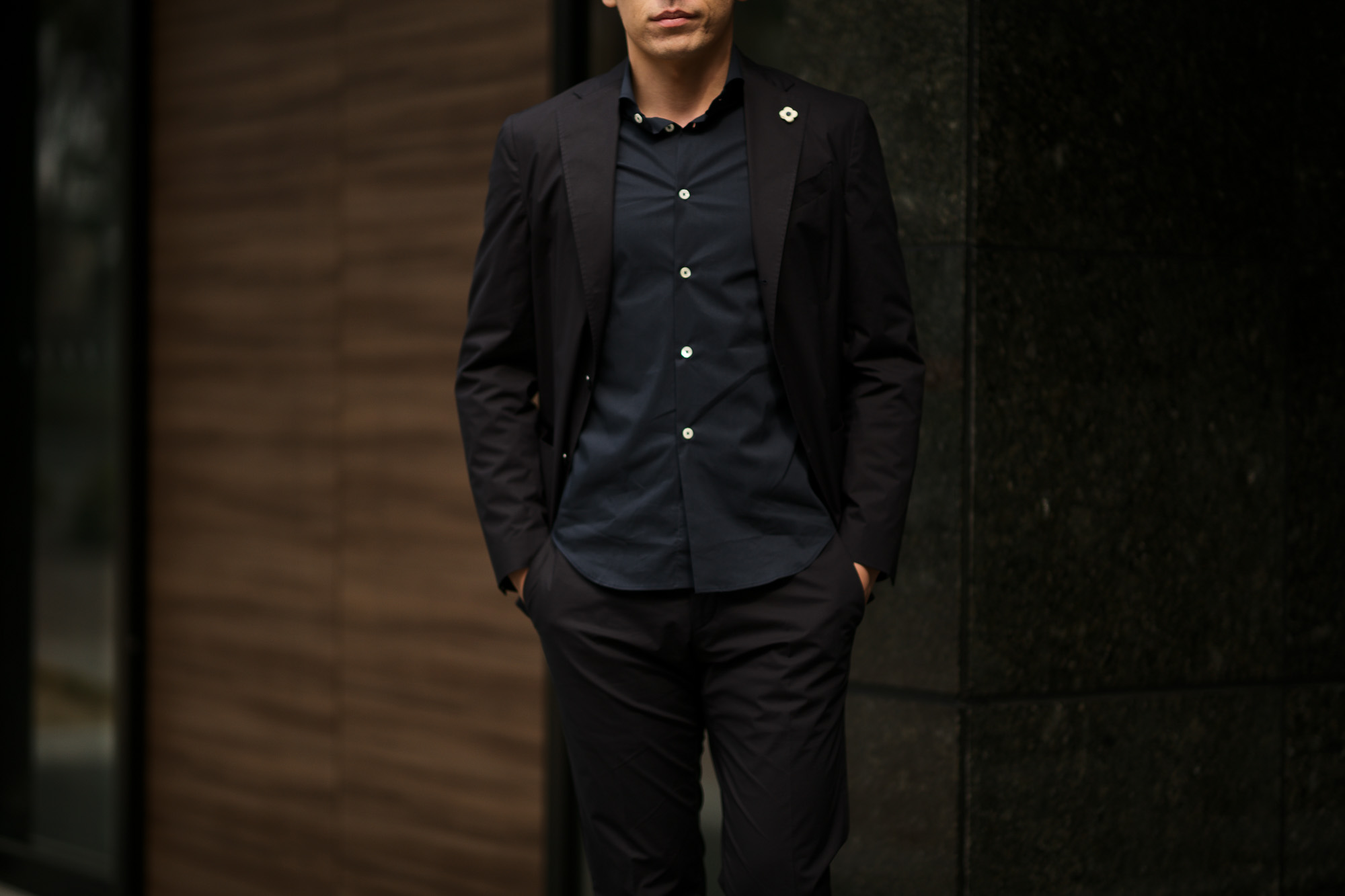 LARDINI (ラルディーニ) EASY WEAR (イージーウエア) Cotton Suit (コットン スーツ) コットン ストレッチ