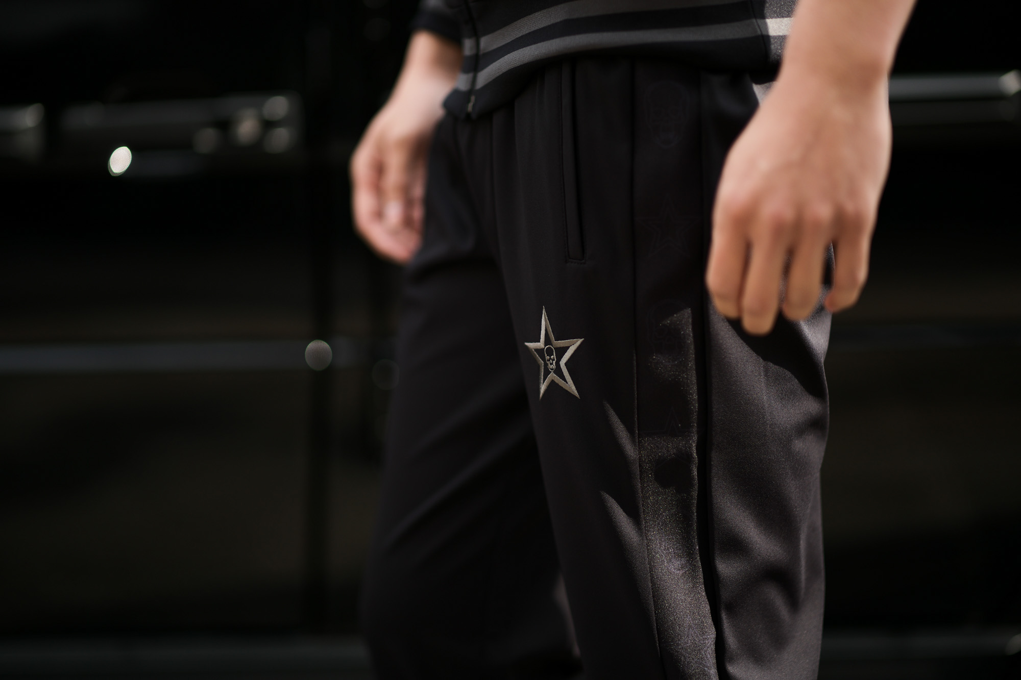 lucien pellat-finet (ルシアン ペラフィネ) Track Pants スカルスターバンド パンツ BLACK (ブラック) MADE IN JAPAN (日本製) 2019 春夏新作　lucienpellatfinet ルシアンペラフィネ alto e diritto アルトエデリット 愛知 名古屋 altoediritto