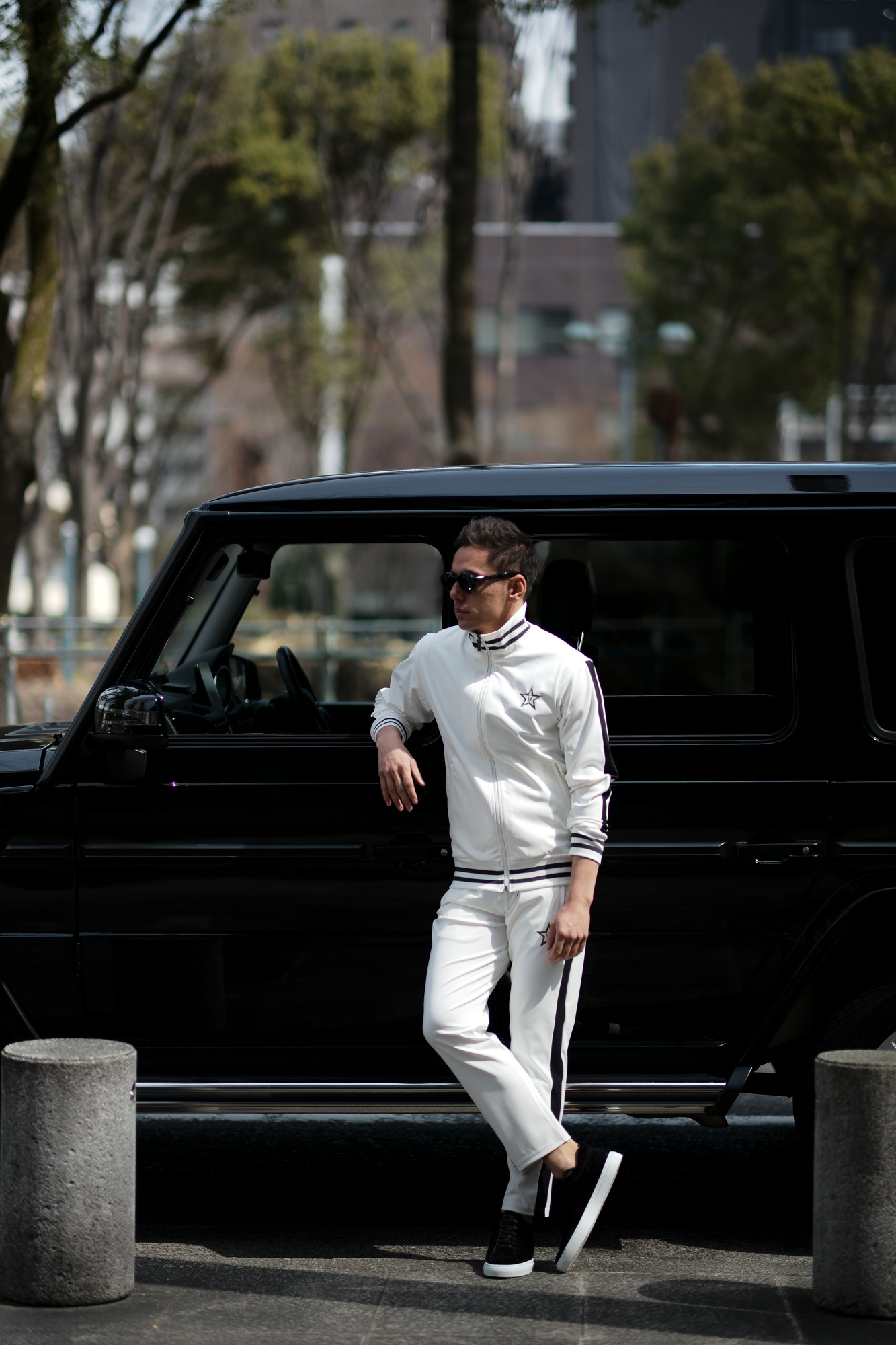 lucien pellat-finet (ルシアン ペラフィネ) Track Pants スカルスターバンド パンツ WHITE (ホワイト) MADE IN JAPAN (日本製) 2019 春夏新作　lucienpellatfinet ルシアンペラフィネ alto e diritto アルトエデリット 愛知 名古屋 altoediritto