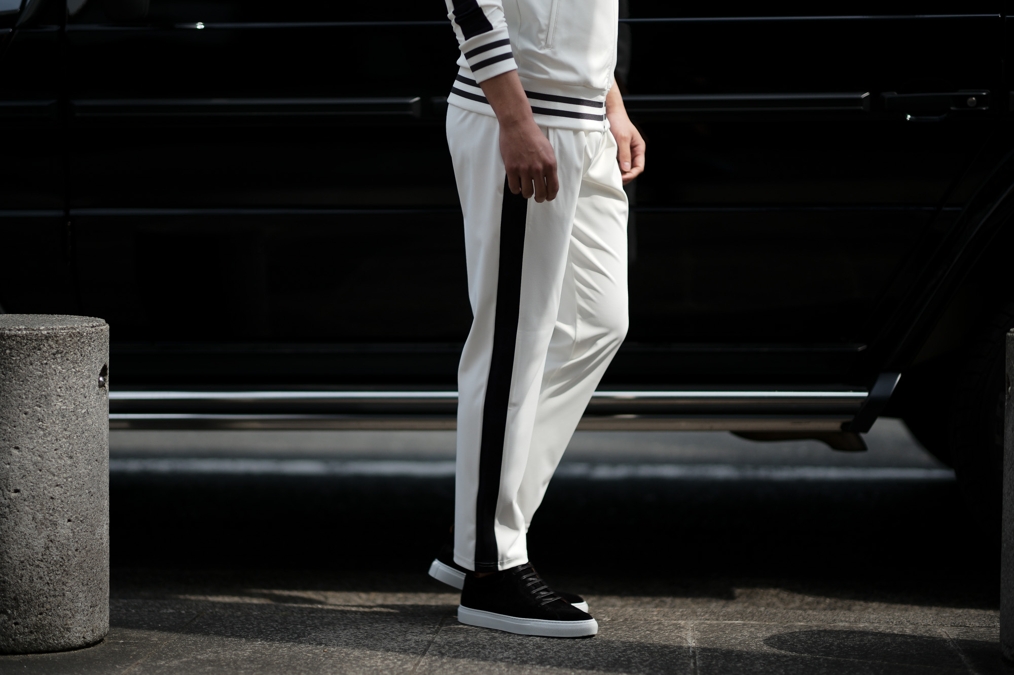 lucien pellat-finet (ルシアン ペラフィネ) Track Pants スカルスターバンド パンツ WHITE (ホワイト) MADE IN JAPAN (日本製) 2019 春夏新作　lucienpellatfinet ルシアンペラフィネ alto e diritto アルトエデリット 愛知 名古屋 altoediritto