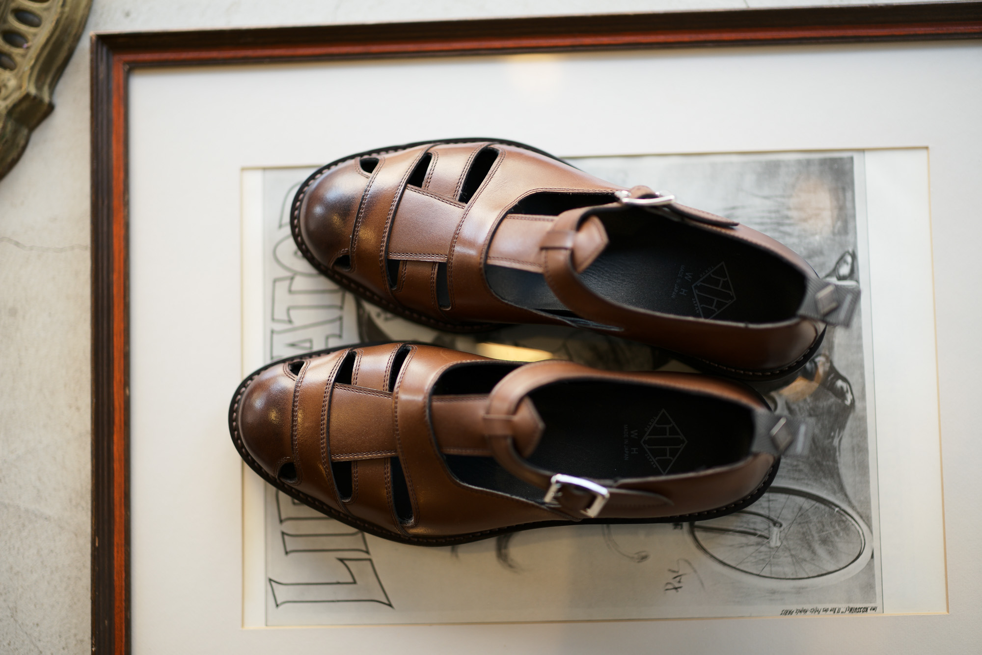 WH (ダブルエイチ) WH-0900 Gurkha Sandals Birdie Last (バーディラスト) ANNONAY Vocalou Calf Leather グルカサンダル ANT BROWN (アンティークブラウン) MADE IN JAPAN (日本製) 2019 春夏新作 【第2便ご予約受付中】wh0900 サンダル グルカ altoediritto アルトエデリット 干場義政 yoshimasahoshiba 坪内浩 hiroshitsubouchi